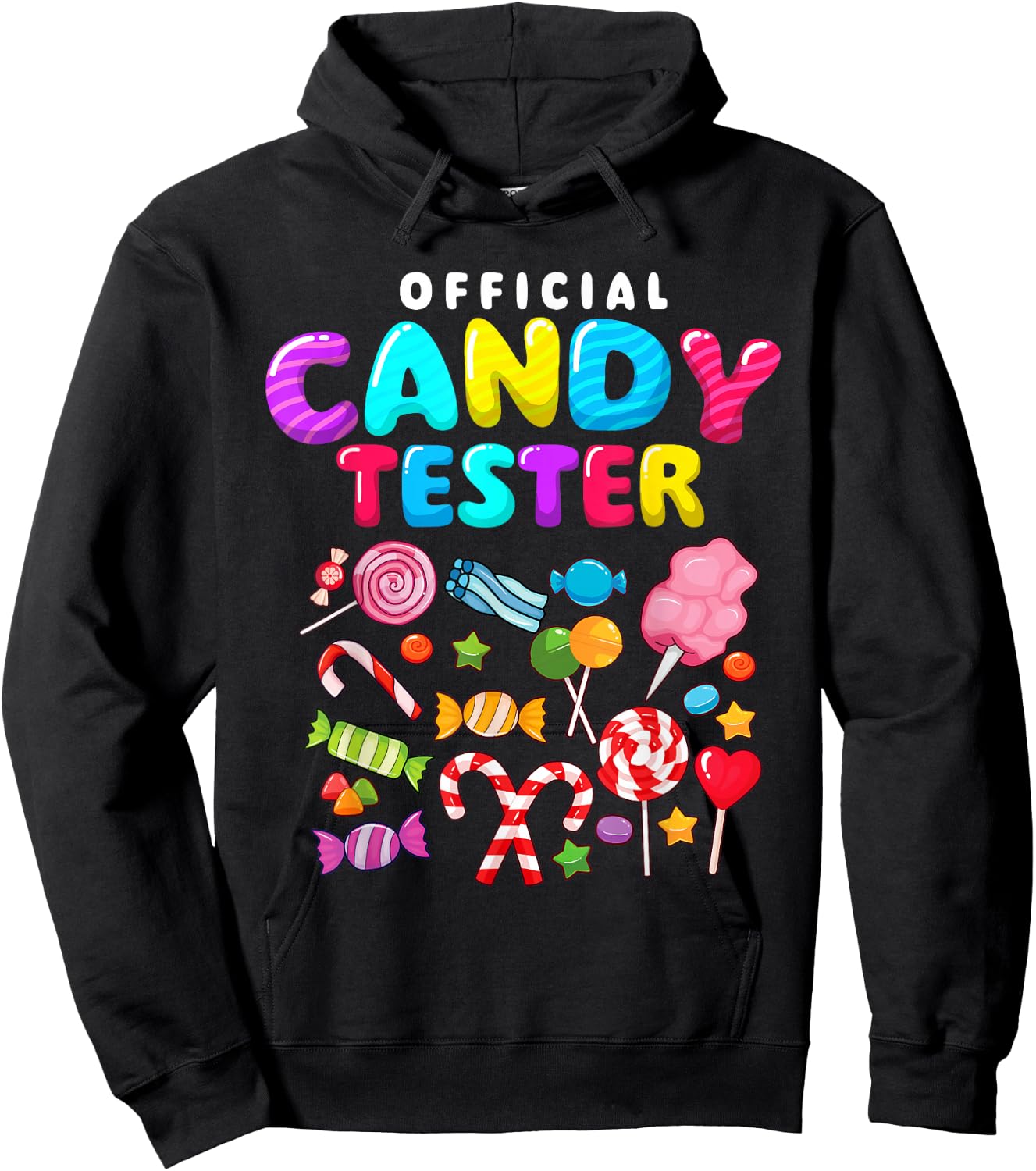 Official Candy Tester - Lollipop Candy Lovers Sweets Hoodie - Hoodie | Black