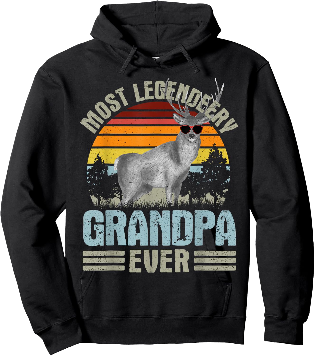Most Legendeery Grandpa Ever Deer Hunting Hunter Hoodie - Hoodie | Black