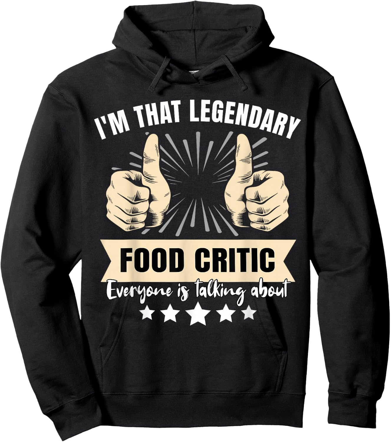 Legendary Food Critic Hoodie - Hoodie | Black