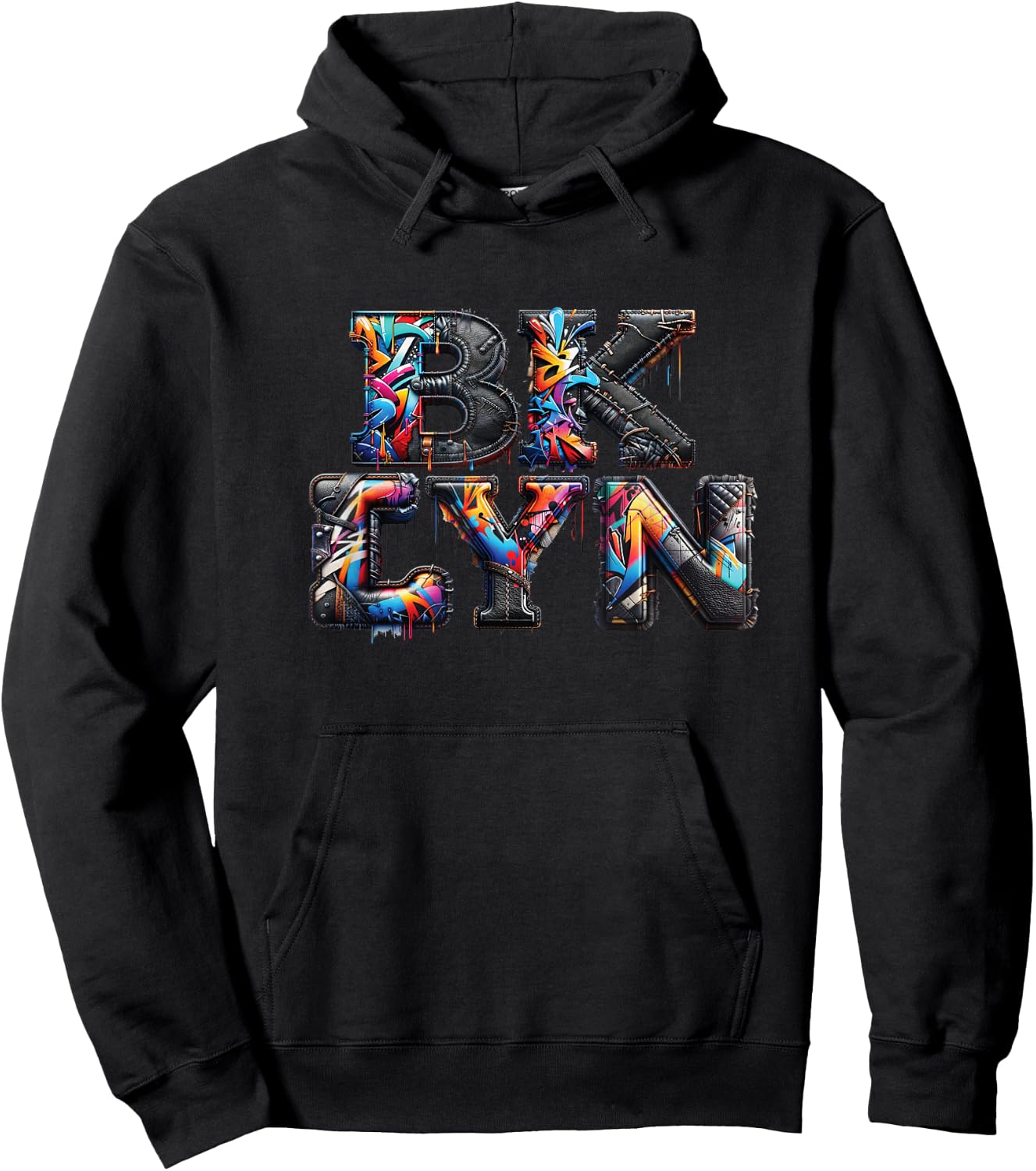 Brooklyn New York City Graffiti 80s 90s Hip Hop BKLYN Hoodie - Hoodie | Black