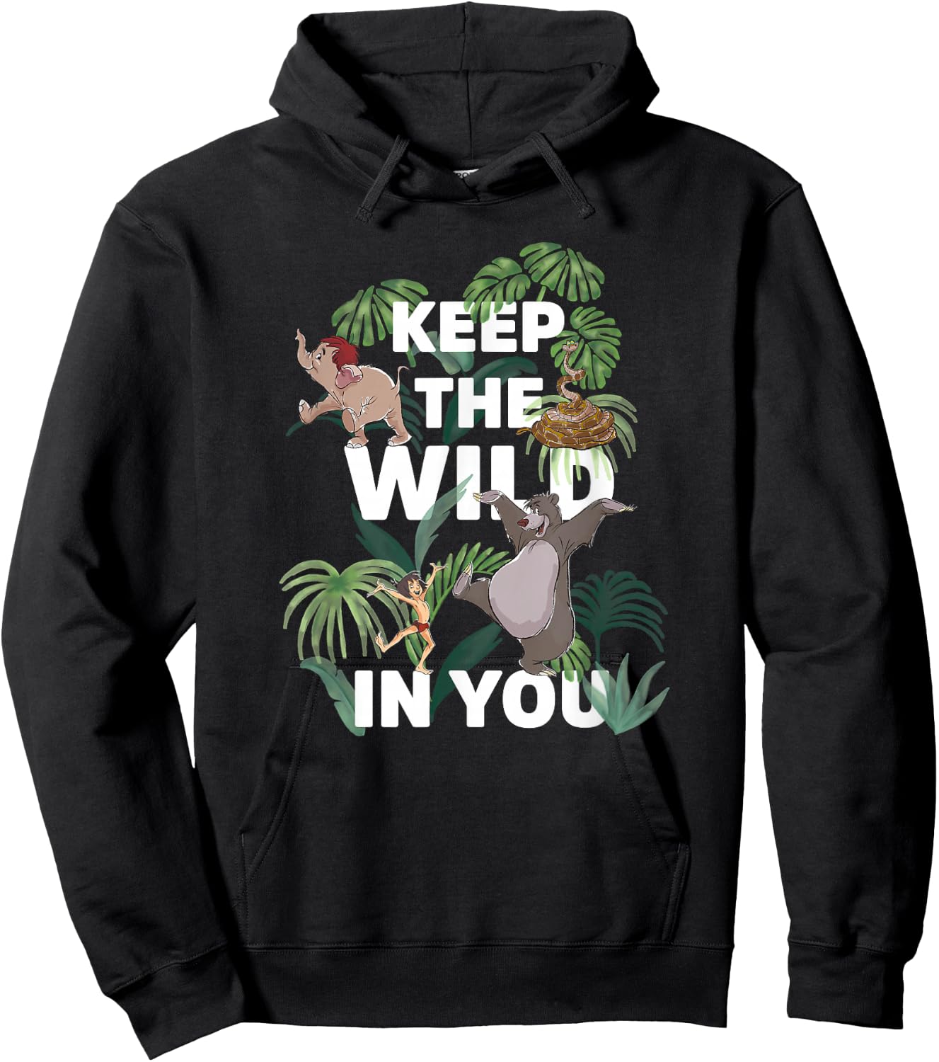 Disney The Jungle Book Keep The Wild in You Group Poster Hoodie - Hoodie | Black