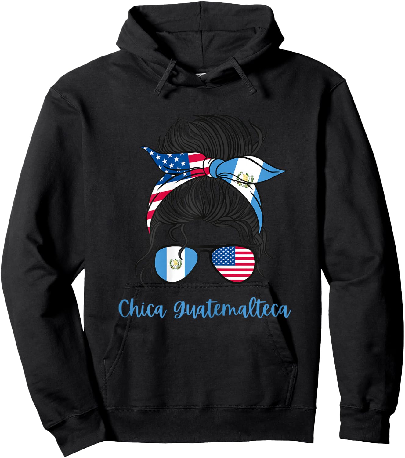 Guatemala Girls USA American guatemalan Girl Hoodie - Hoodie | Black