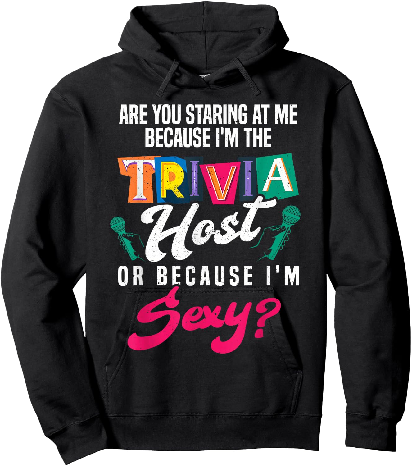 Funny Trivia night Host Hoodie - Hoodie | Black