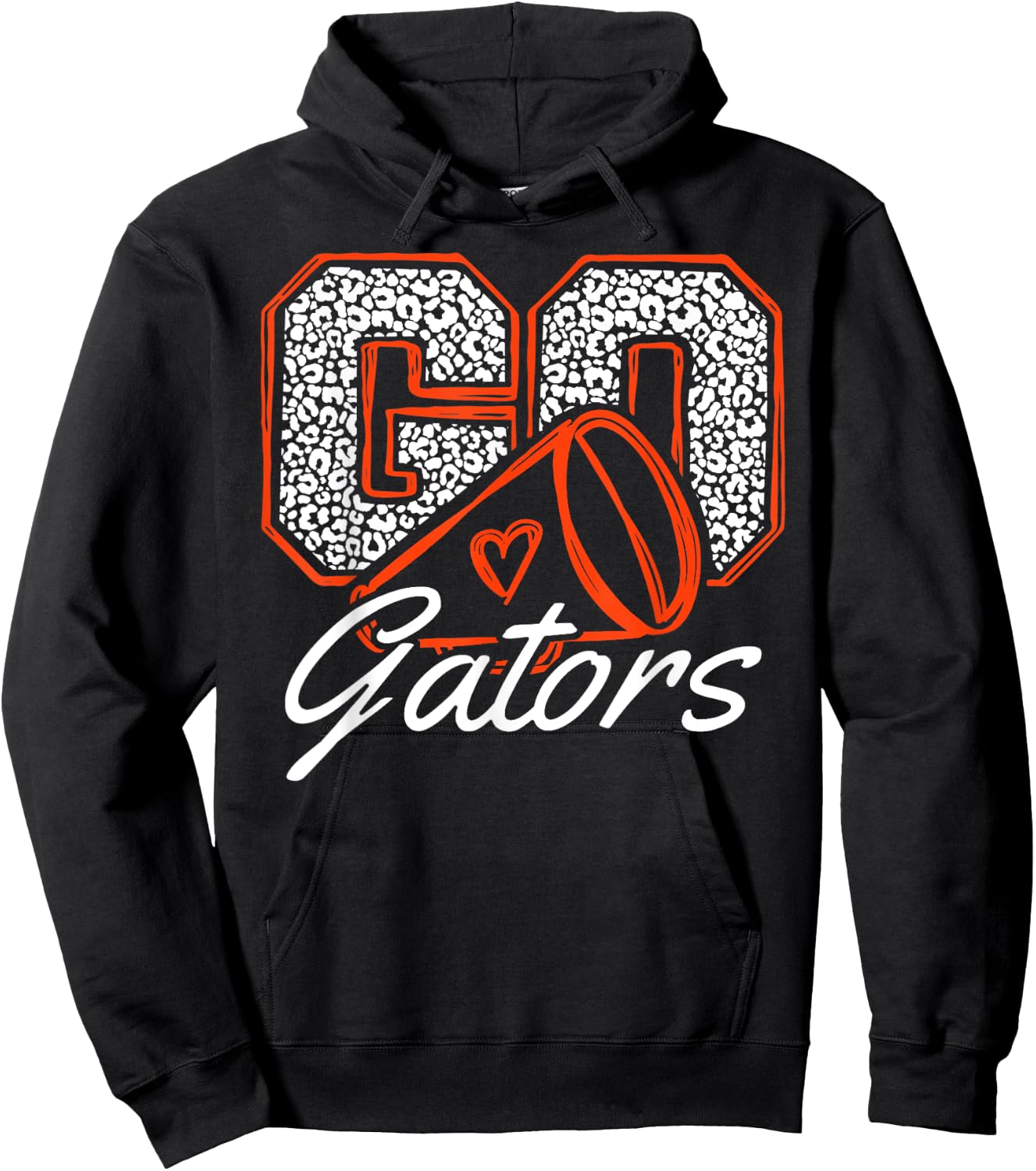 Go Cheer Gator Design Gift Women Girls Boys Kids Hoodie - Hoodie | Black