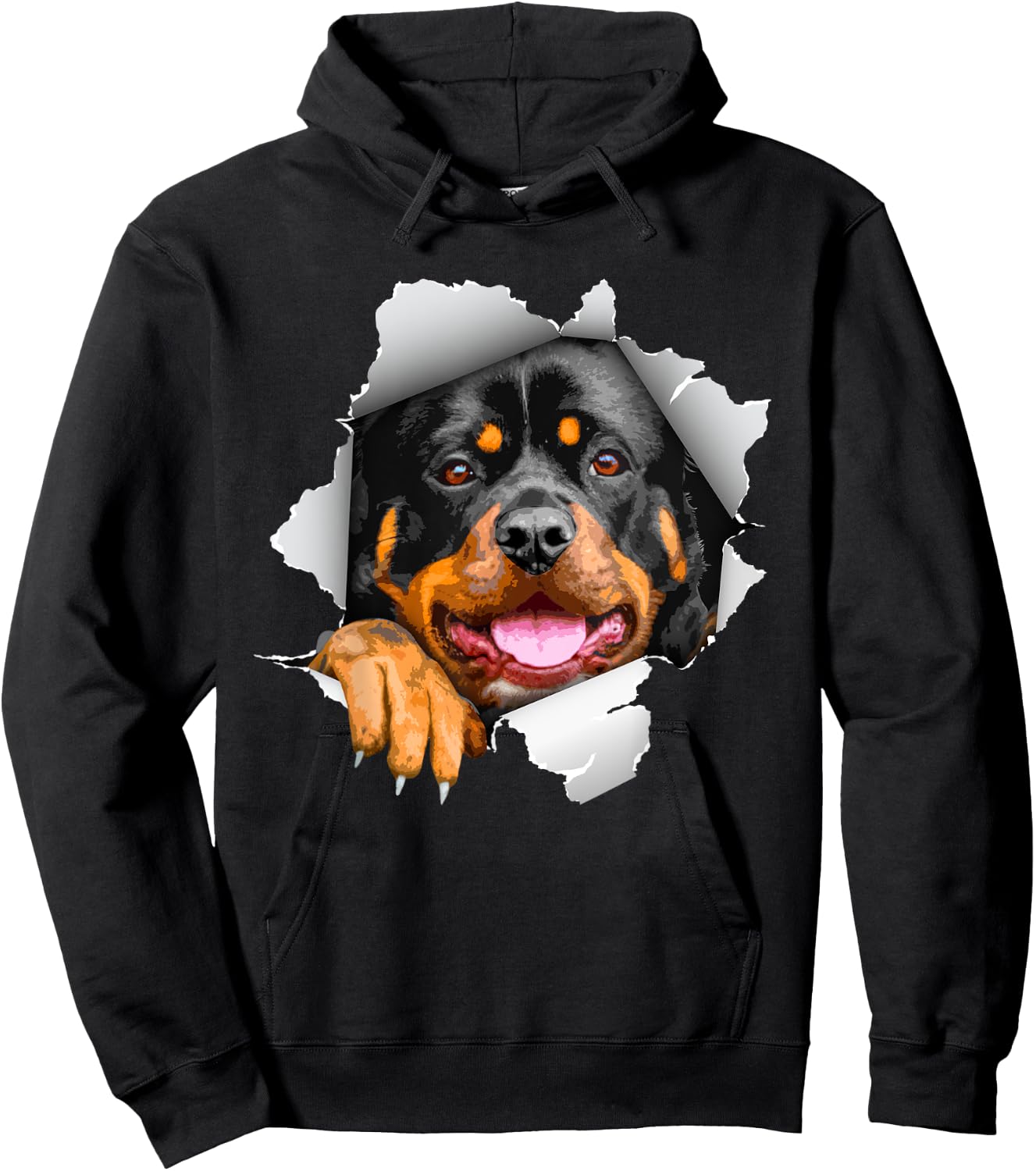 Cute Rottweiler Design Women Rottie Rottweiler Lover Hoodie - Hoodie | Black