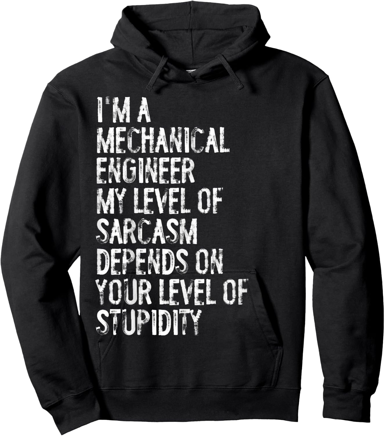 Mechanical Engineer My Level Of Sarcasm Depends Hoodie - Hoodie | Black