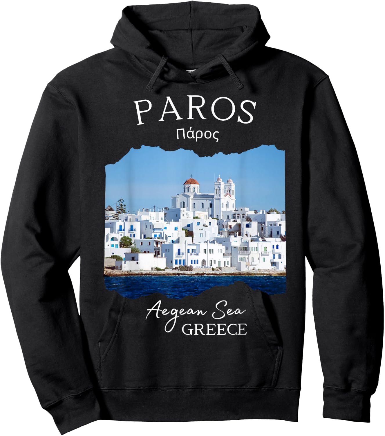 Greek Island Paros Greece Greek Vacation Souvenir Women Men Hoodie - Hoodie | Black