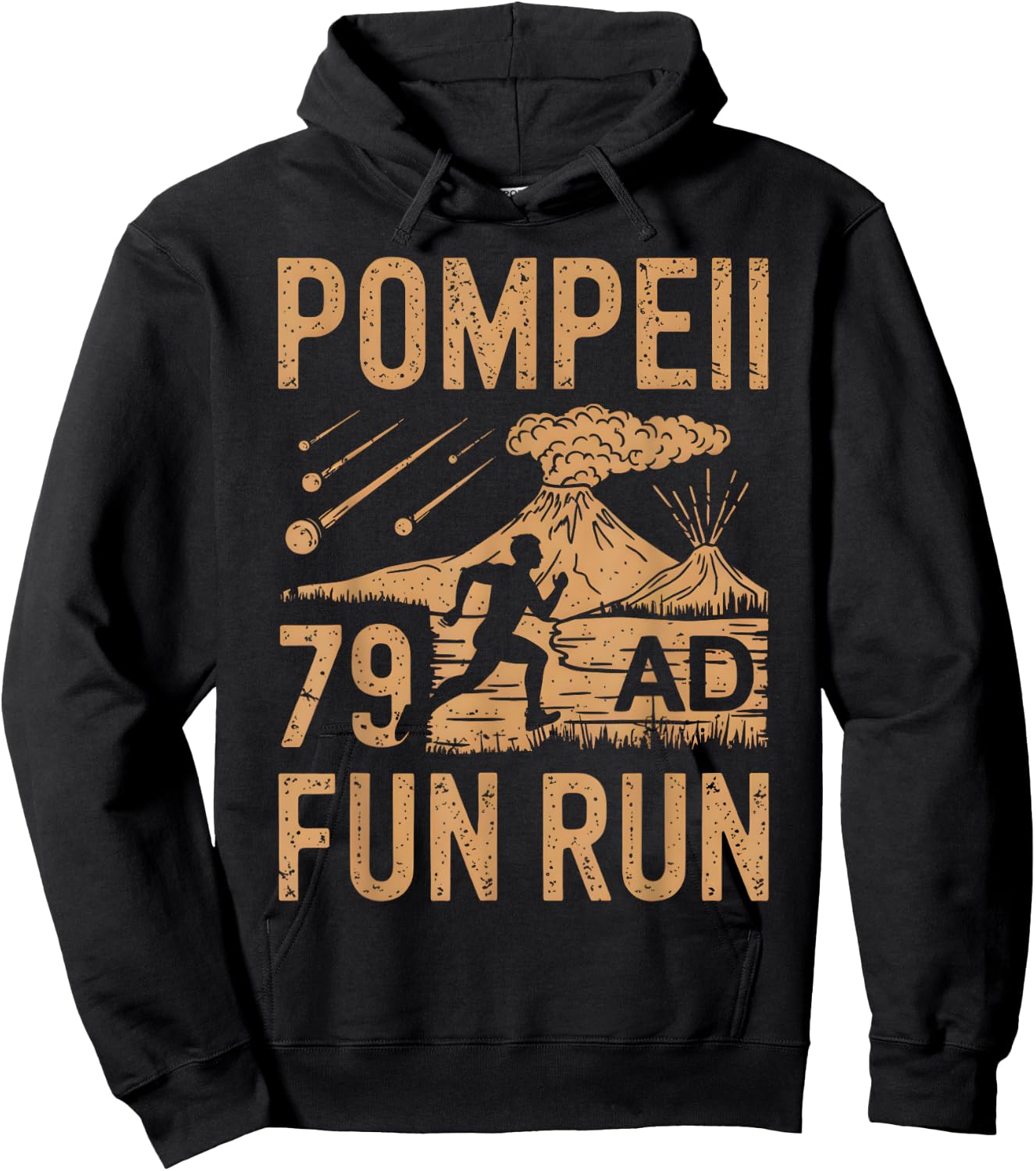 Pompeii Fun Run Geography Volcanologist Volcanology Hoodie - Hoodie | Black