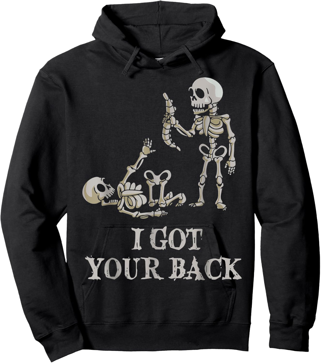 I Got Your Back Halloween Skeleton Hoodie - Hoodie | Black