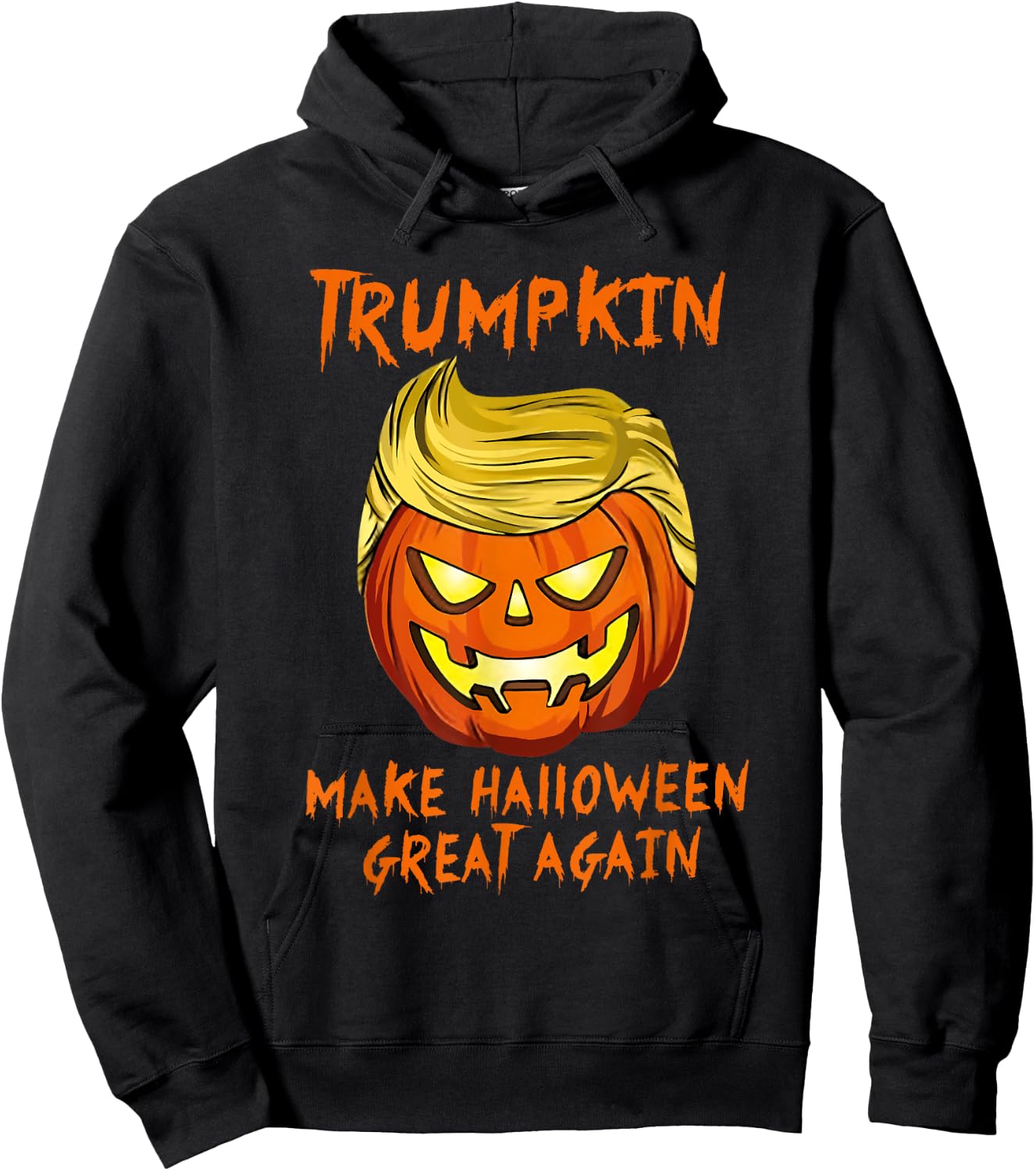 Trumpkin Make Halloween Great Again Jack O Lantern Trump Hoodie - Hoodie | Black