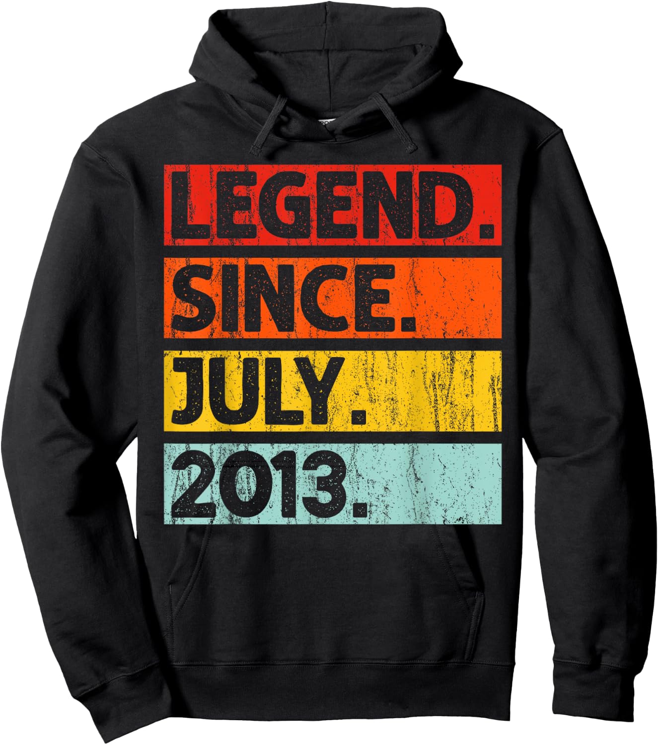 12th Birthday Gifts Legend Since July 2013 12 Years Old Hoodie - Hoodie | Black