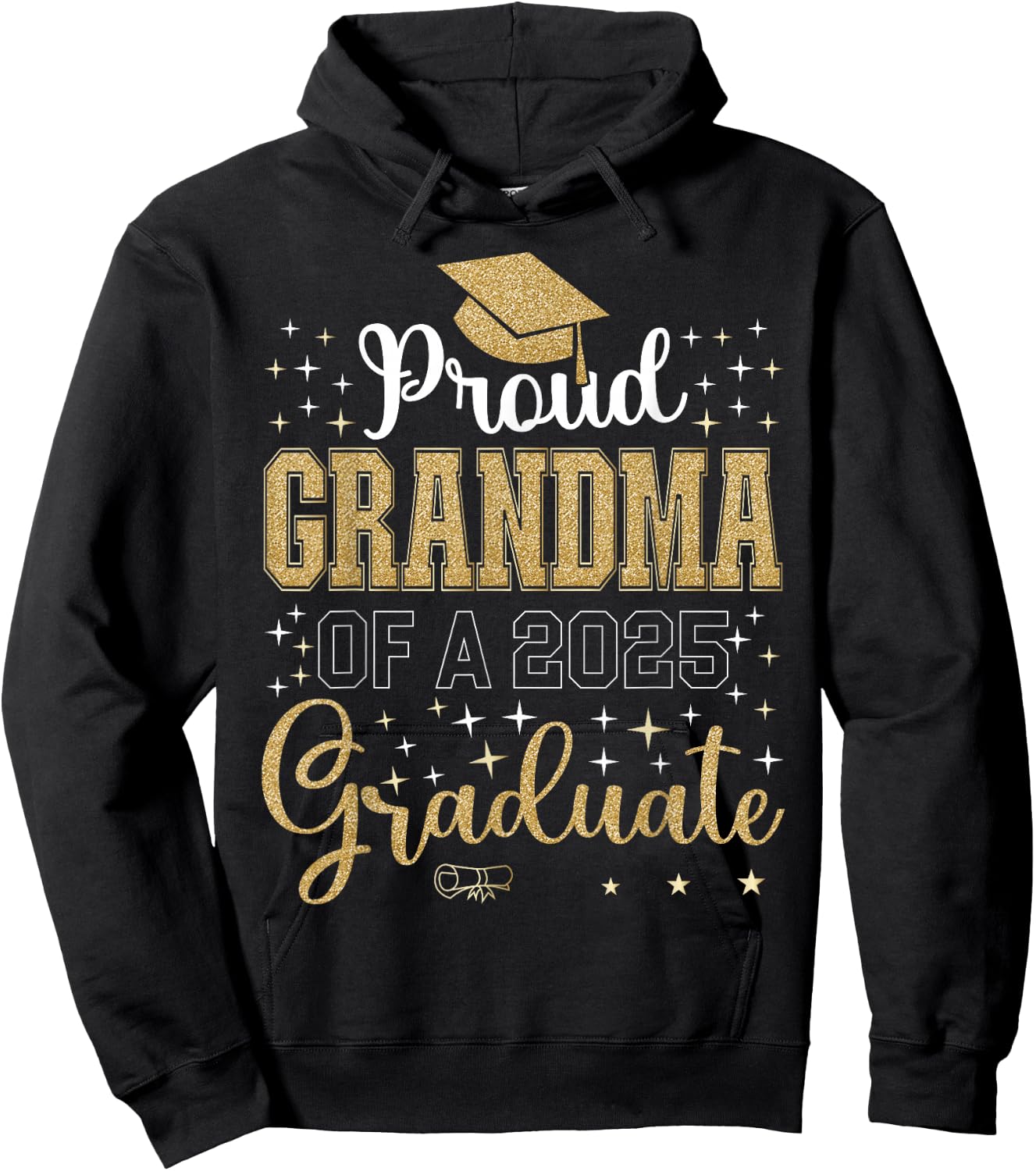 Proud Grandma of a class of 2025 graduate for graduation Hoodie - Hoodie | Black