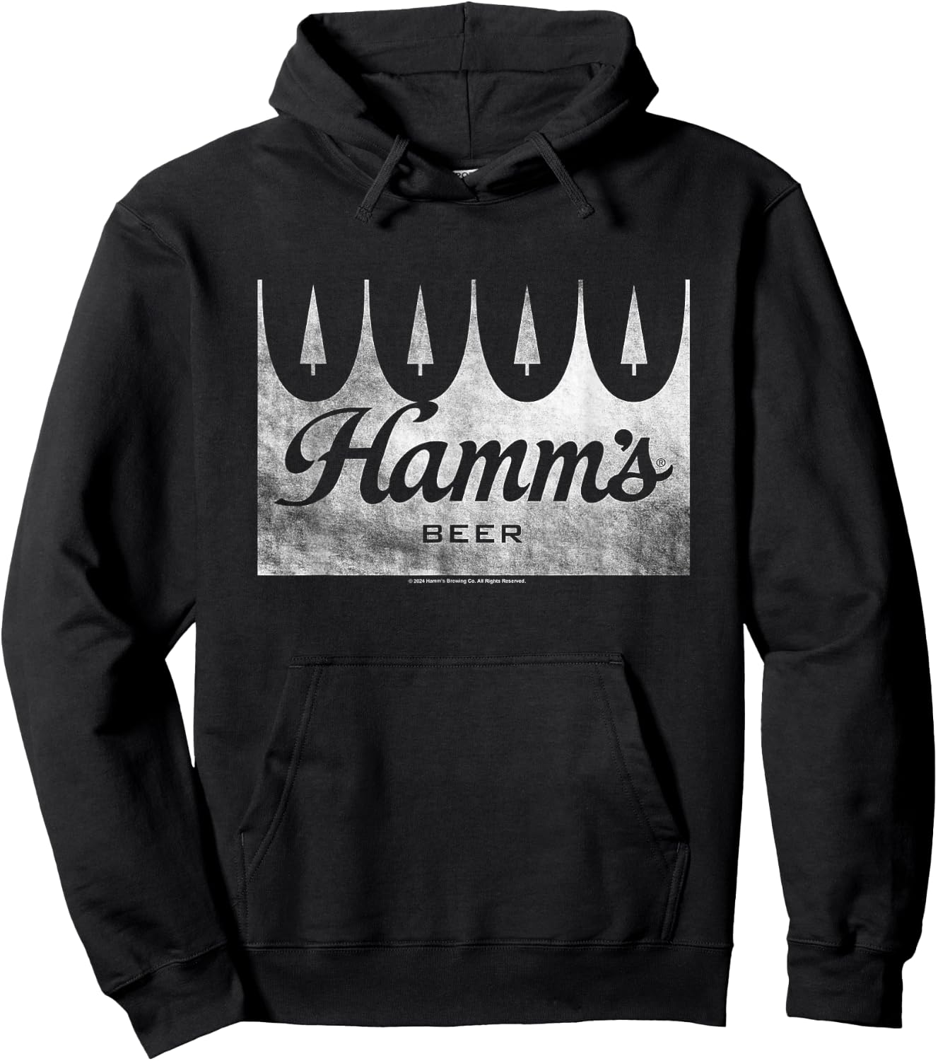 Hamm's Distressed Wood Sign Beer Badge Hoodie - Hoodie | Black