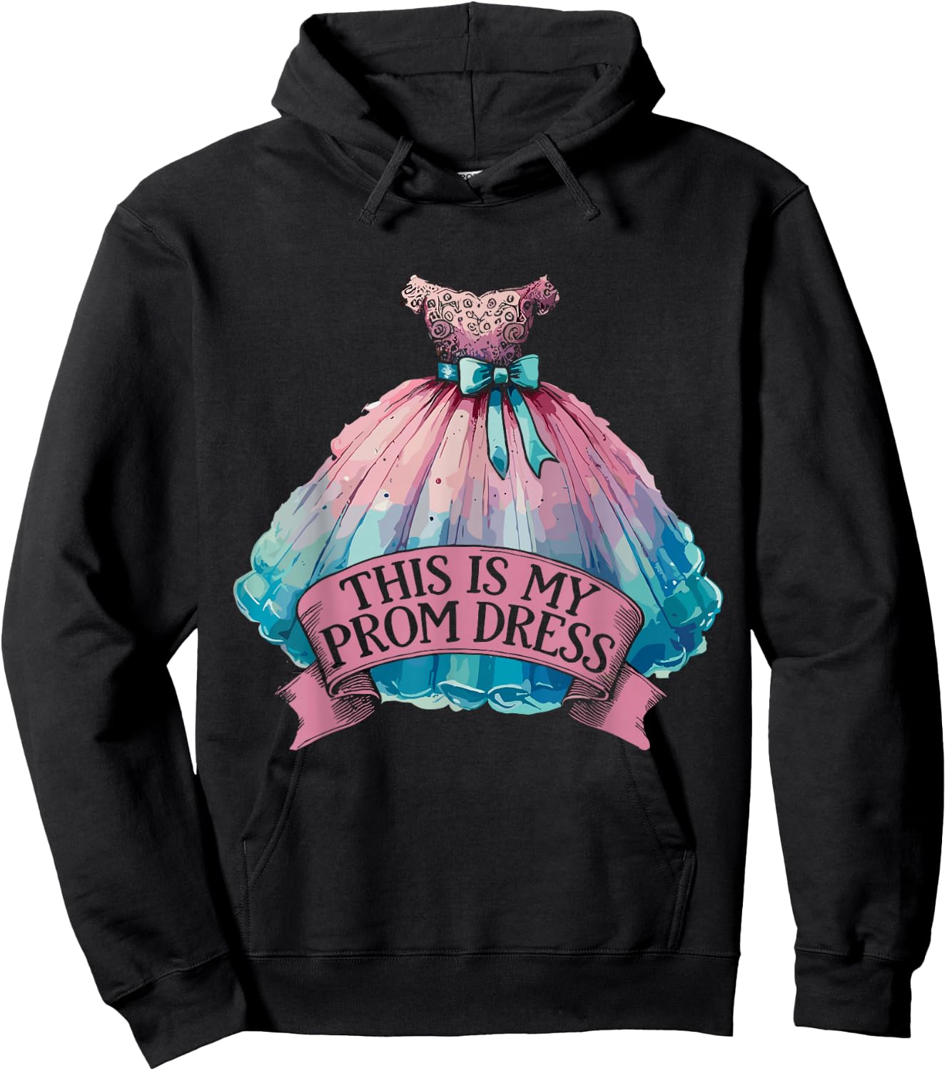 This Is My Prom Dress Prom Party Hoodie - Hoodie | Black