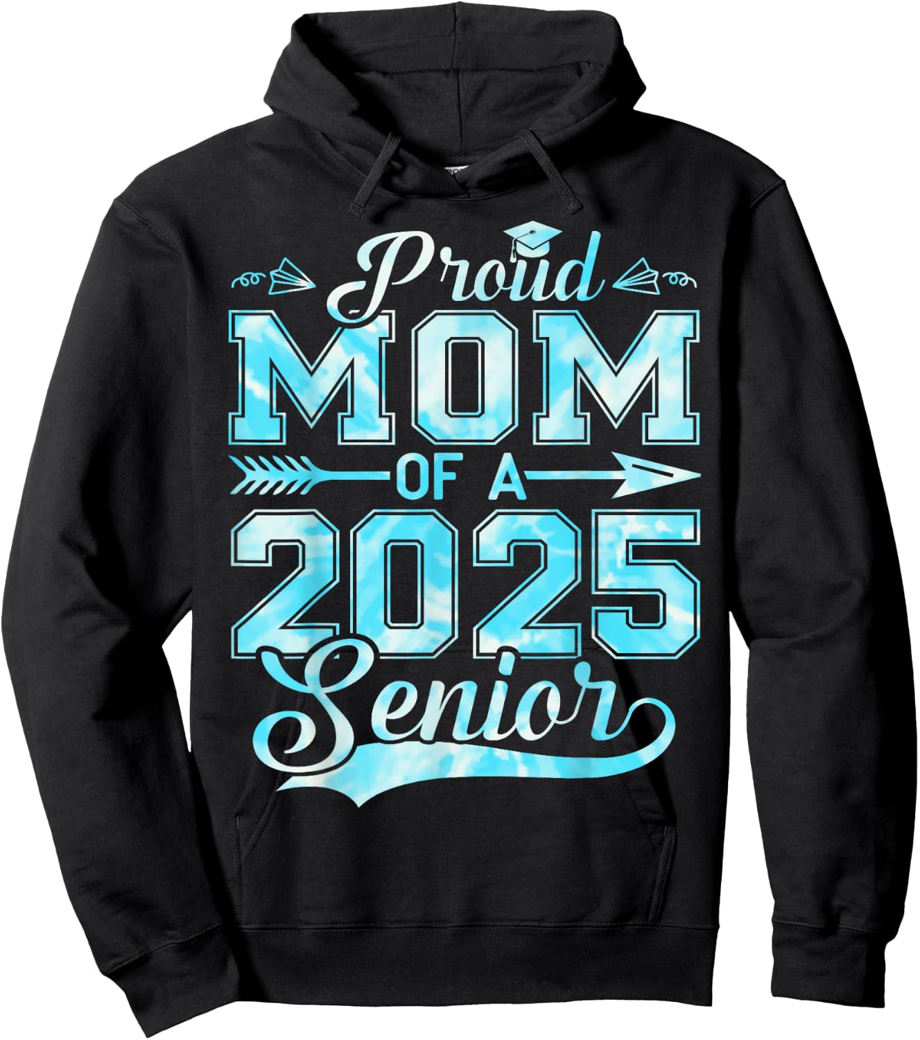 Proud Mom of a 2025 Senior Graduate, Funny Graduation Hoodie - Hoodie | Black