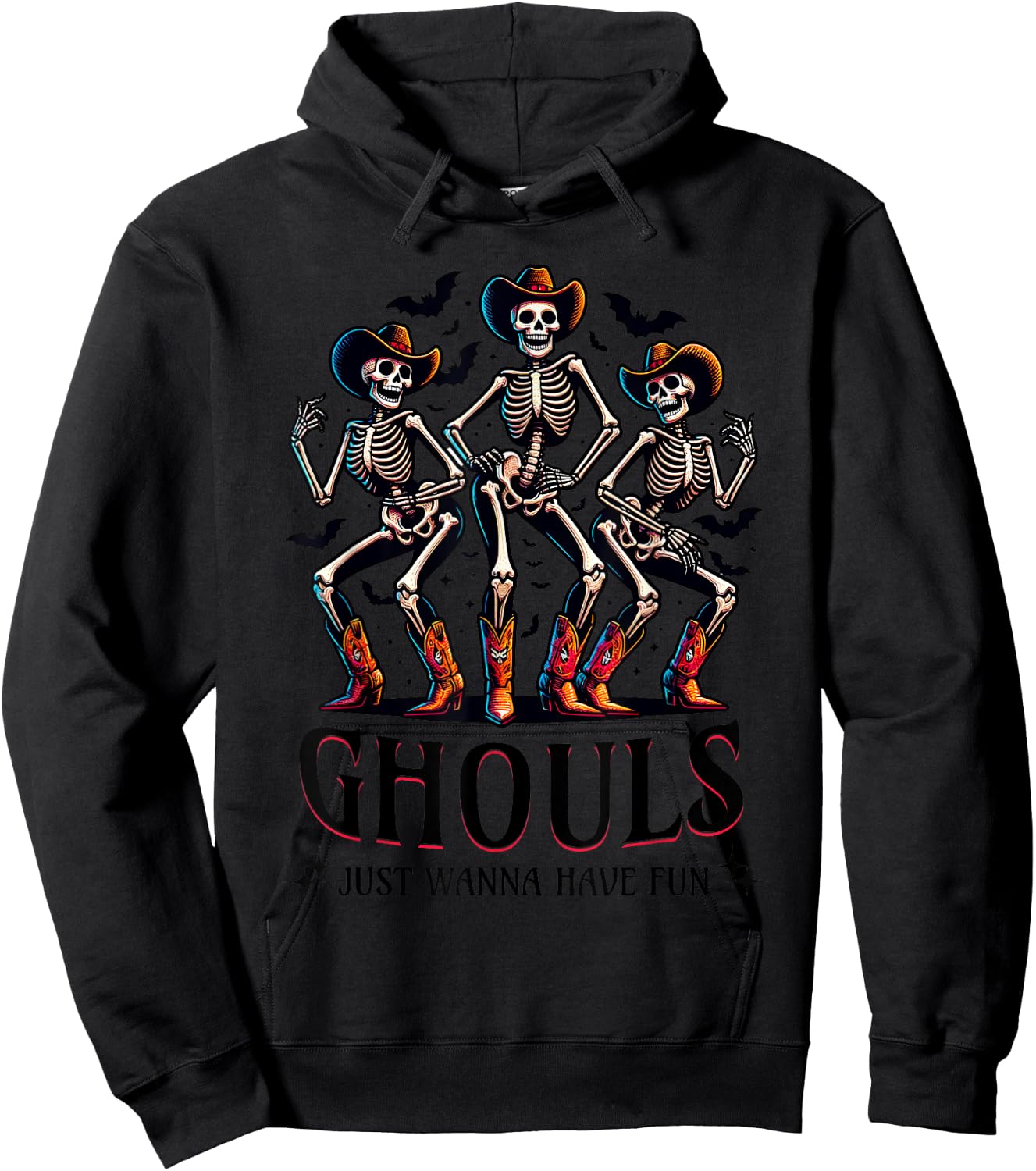Ghouls Just Wanna Have Fun Funny Cowgirls Halloween Hoodie - Hoodie | Black
