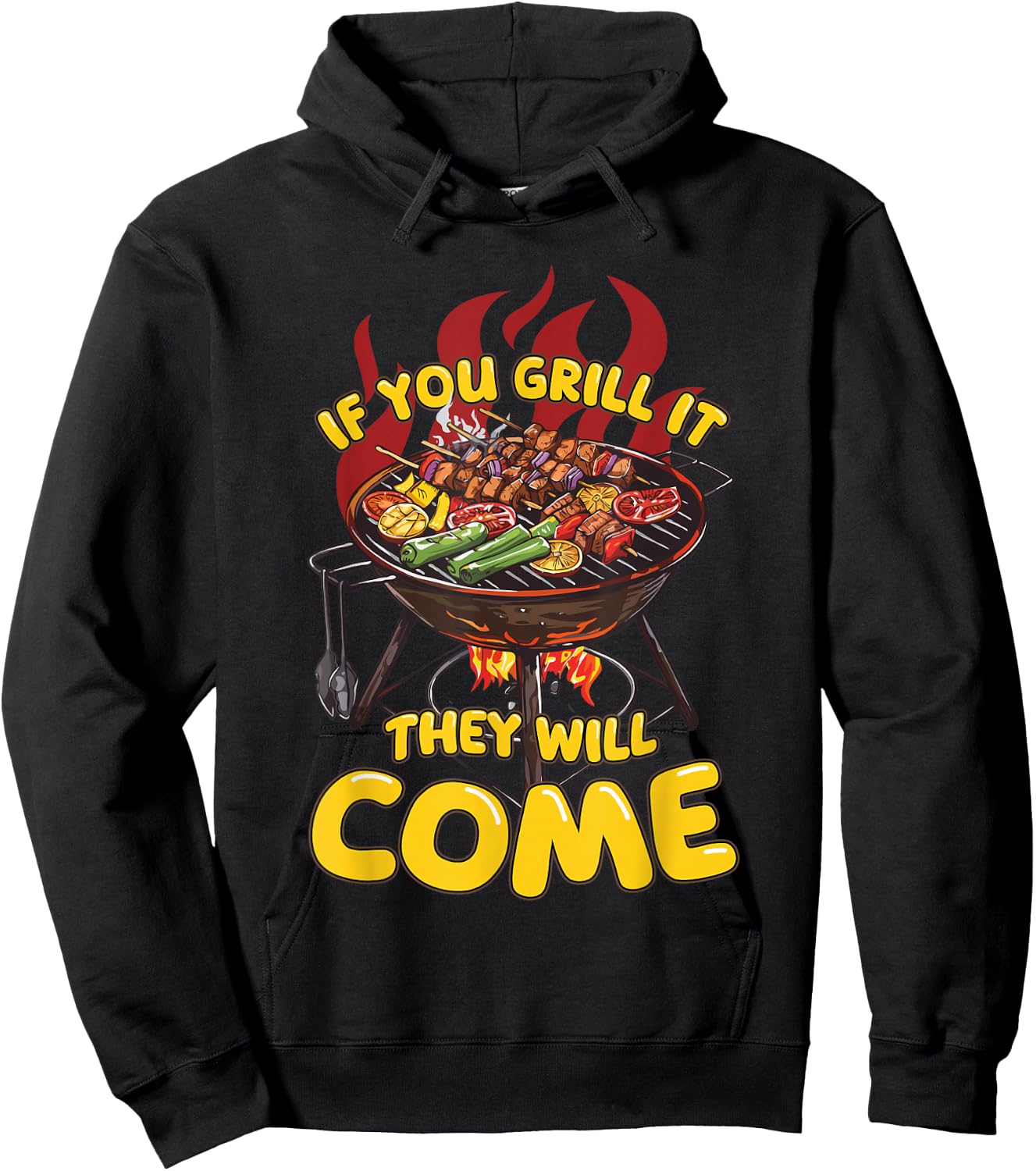 If You Grill It They Will Come Funny Barbeque Master Griller Hoodie - Hoodie | Black