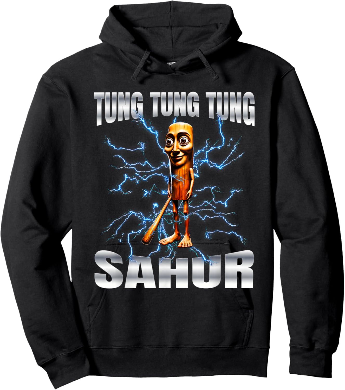Tung Tung Tung Sahur is Calling Funny Italian Brainrot Meme Hoodie - Hoodie | Black