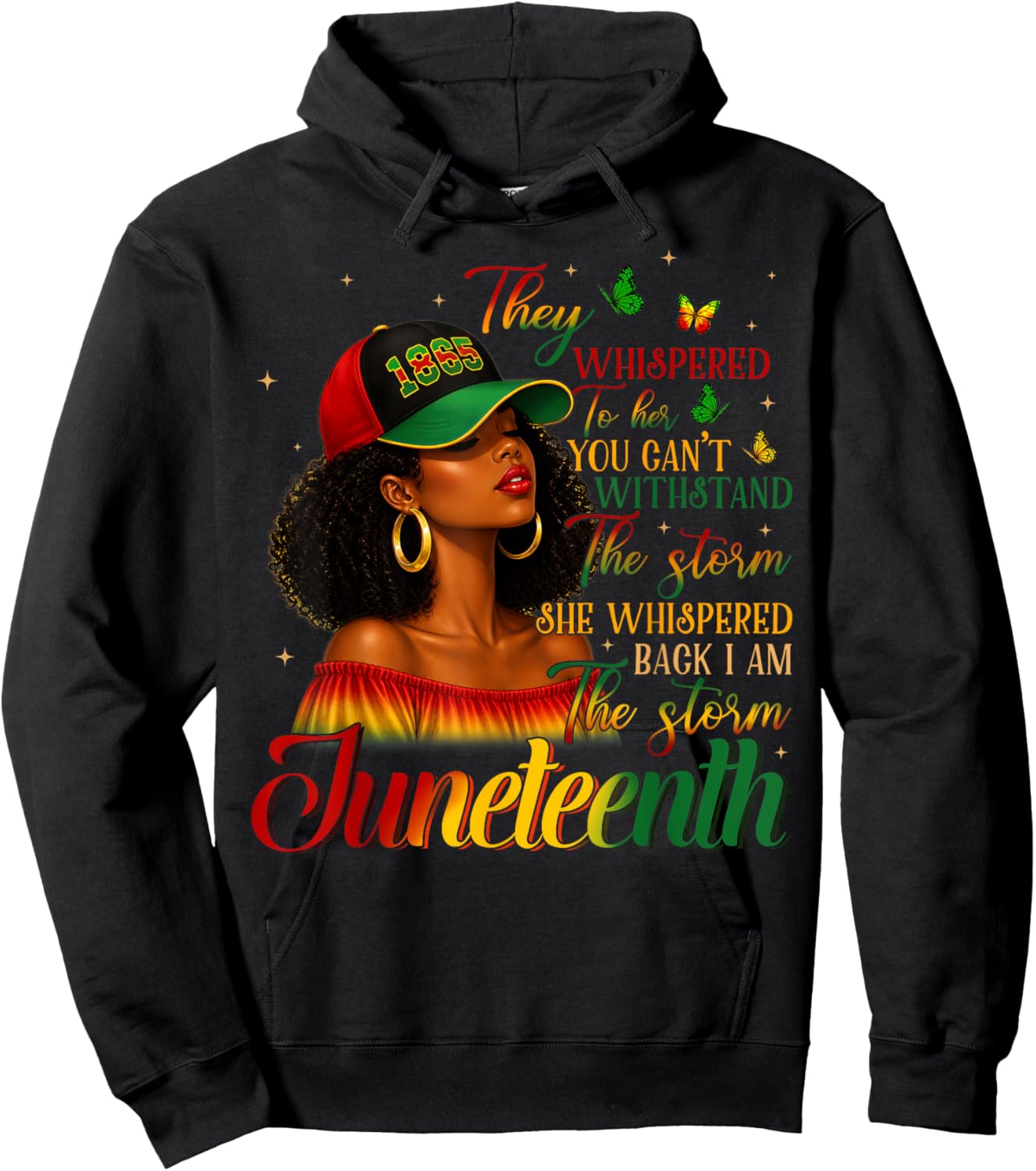 Juneteenth Shirts Black I'm The Storm African Melanin Hoodie - Hoodie | Black