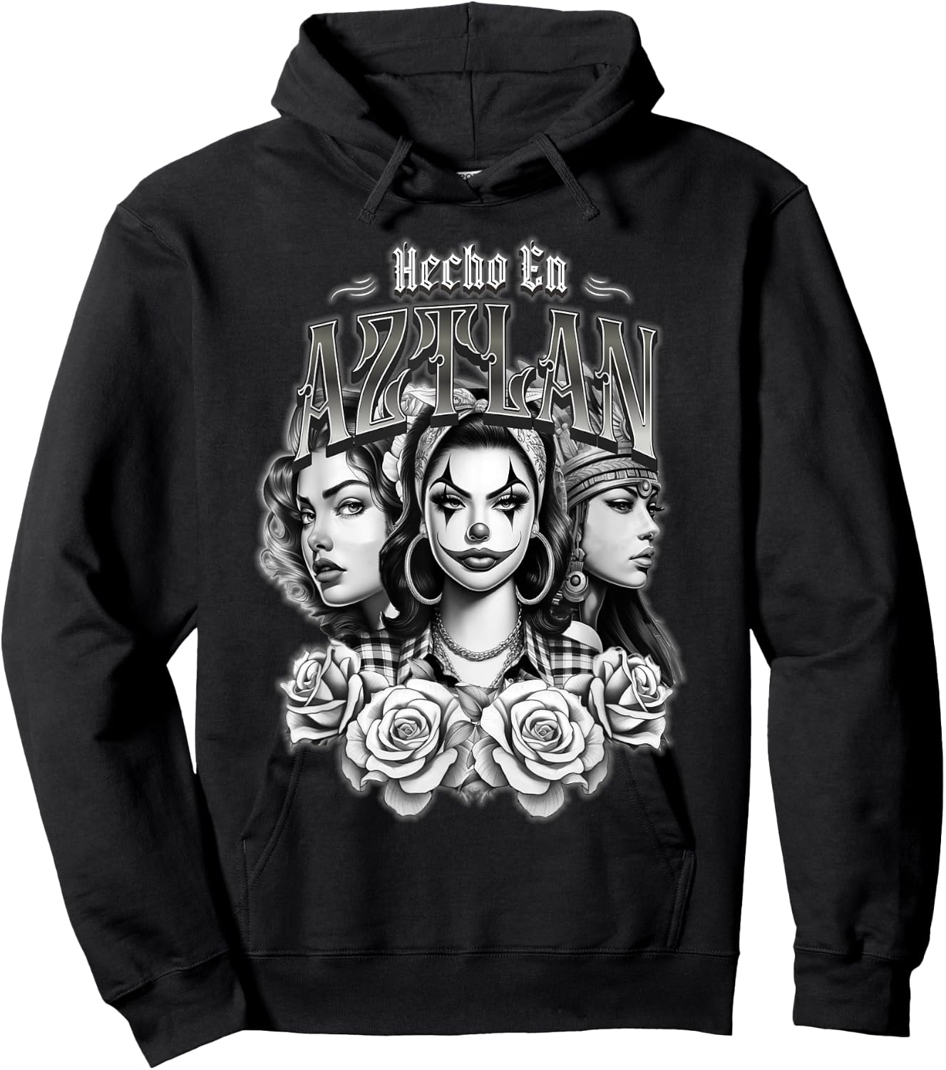 Chola Chicana Hecho En Aztlan Latina Hoodie - Hoodie | Black