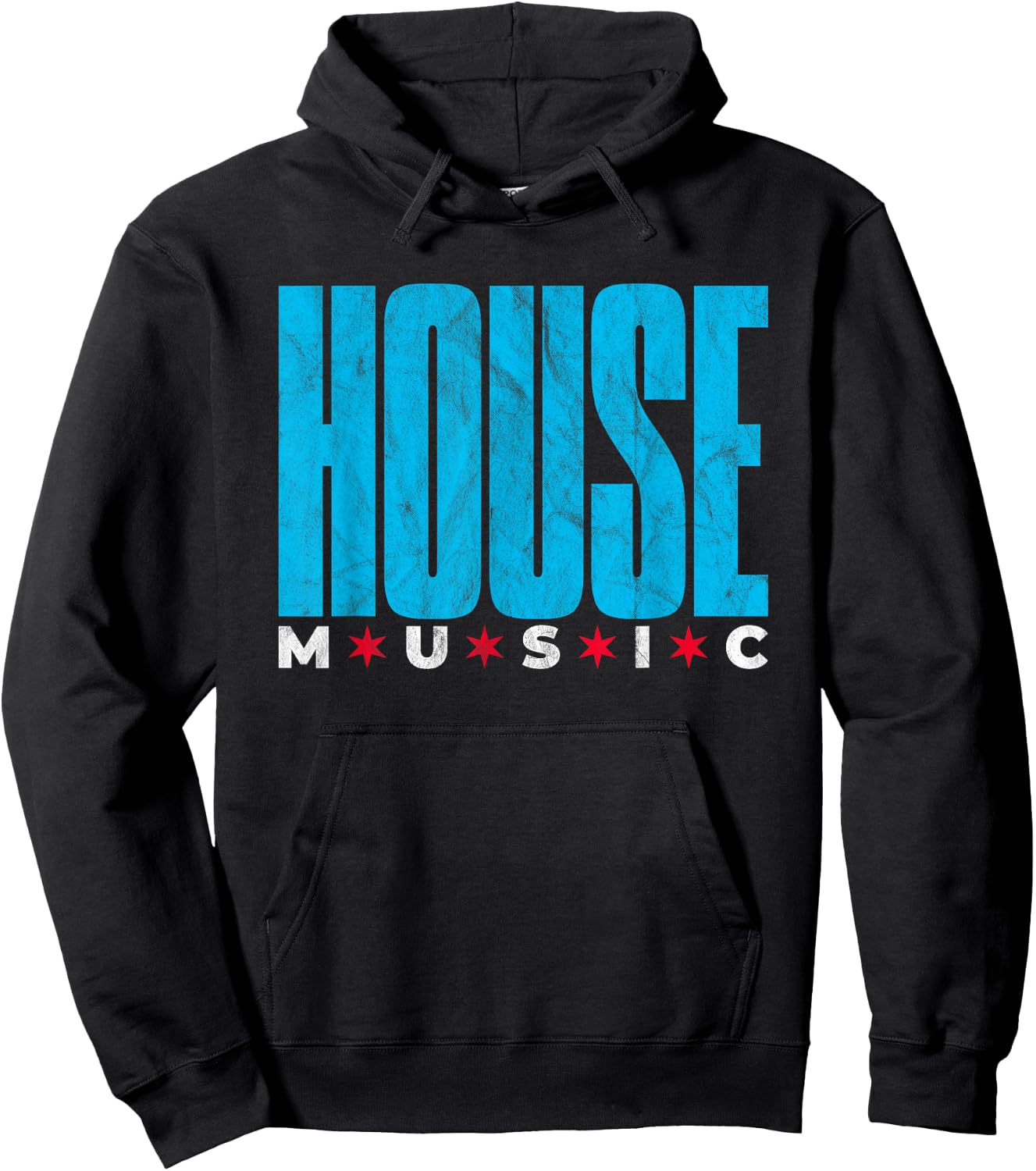 House Music - Chicago DJ EDM Distressed Hoodie - Hoodie | Black