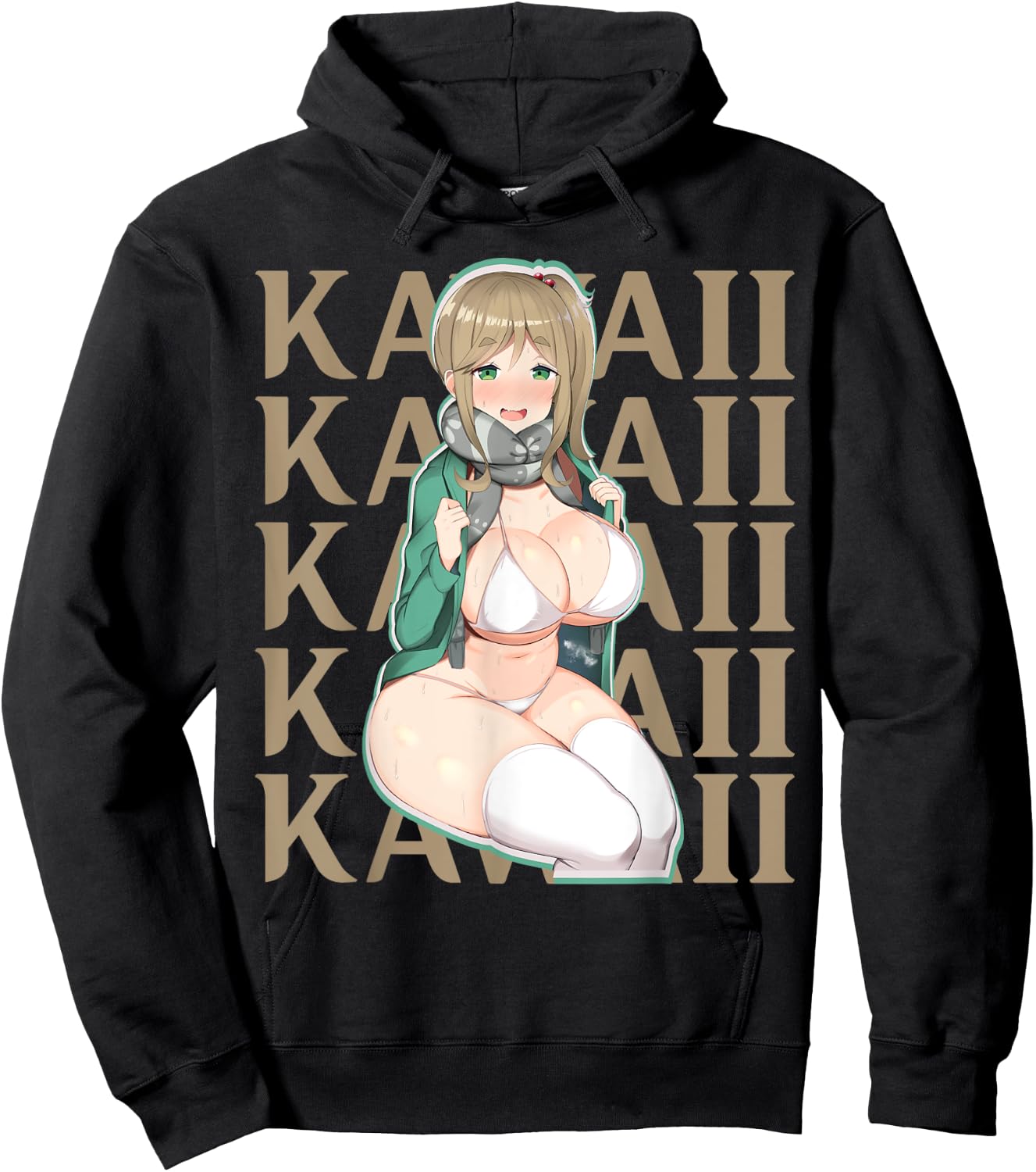 Cute Anime Fan Lewd Waifu Kawaii Hoodie - Hoodie | Black