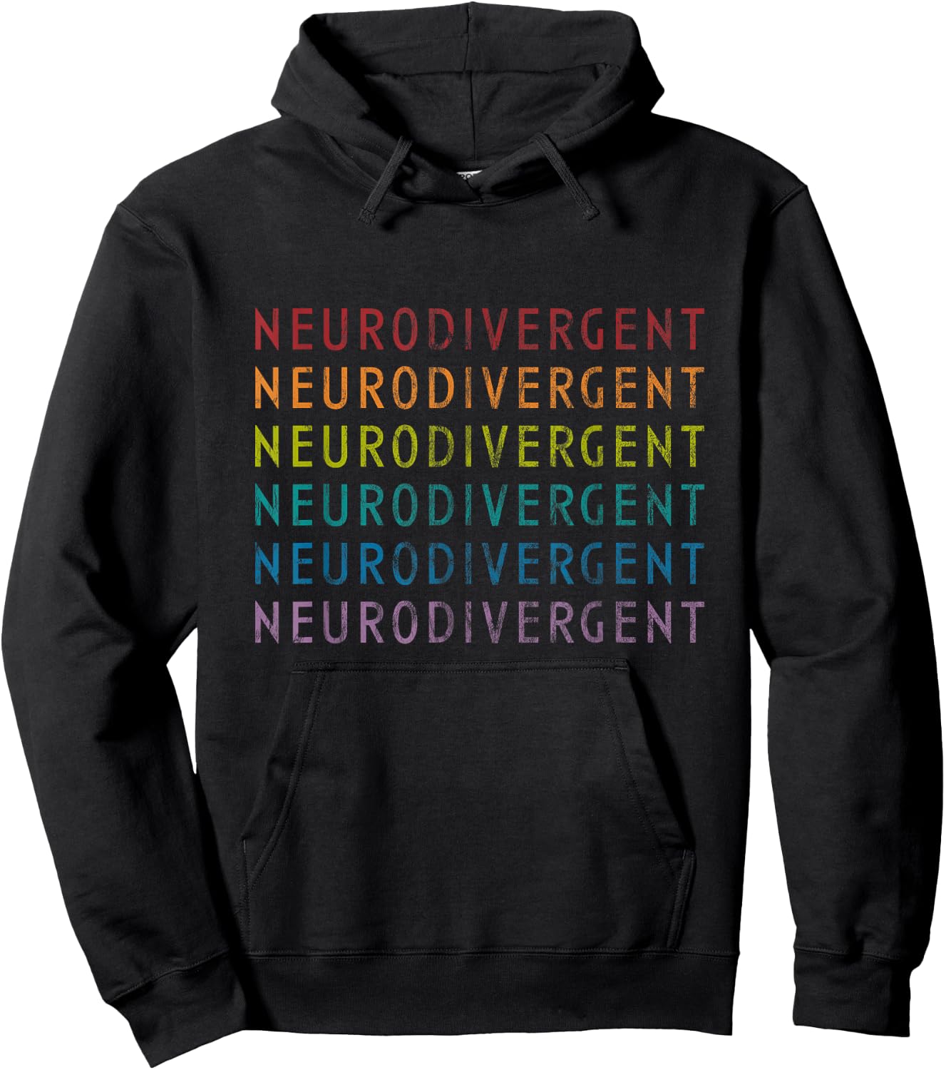 Neurodivergent Rainbow Hoodie - Hoodie | Black