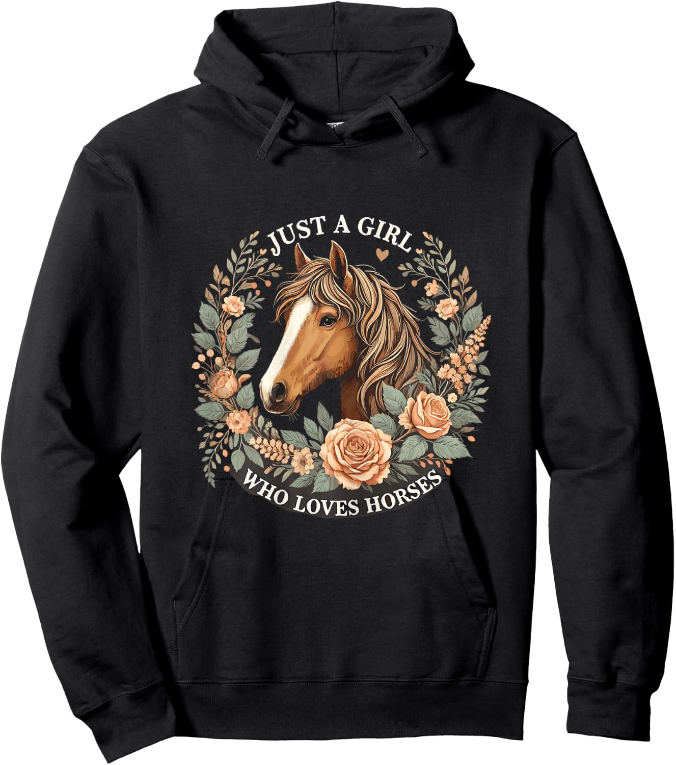 Just a Girl who loves Horses Hoodie - Hoodie | Black