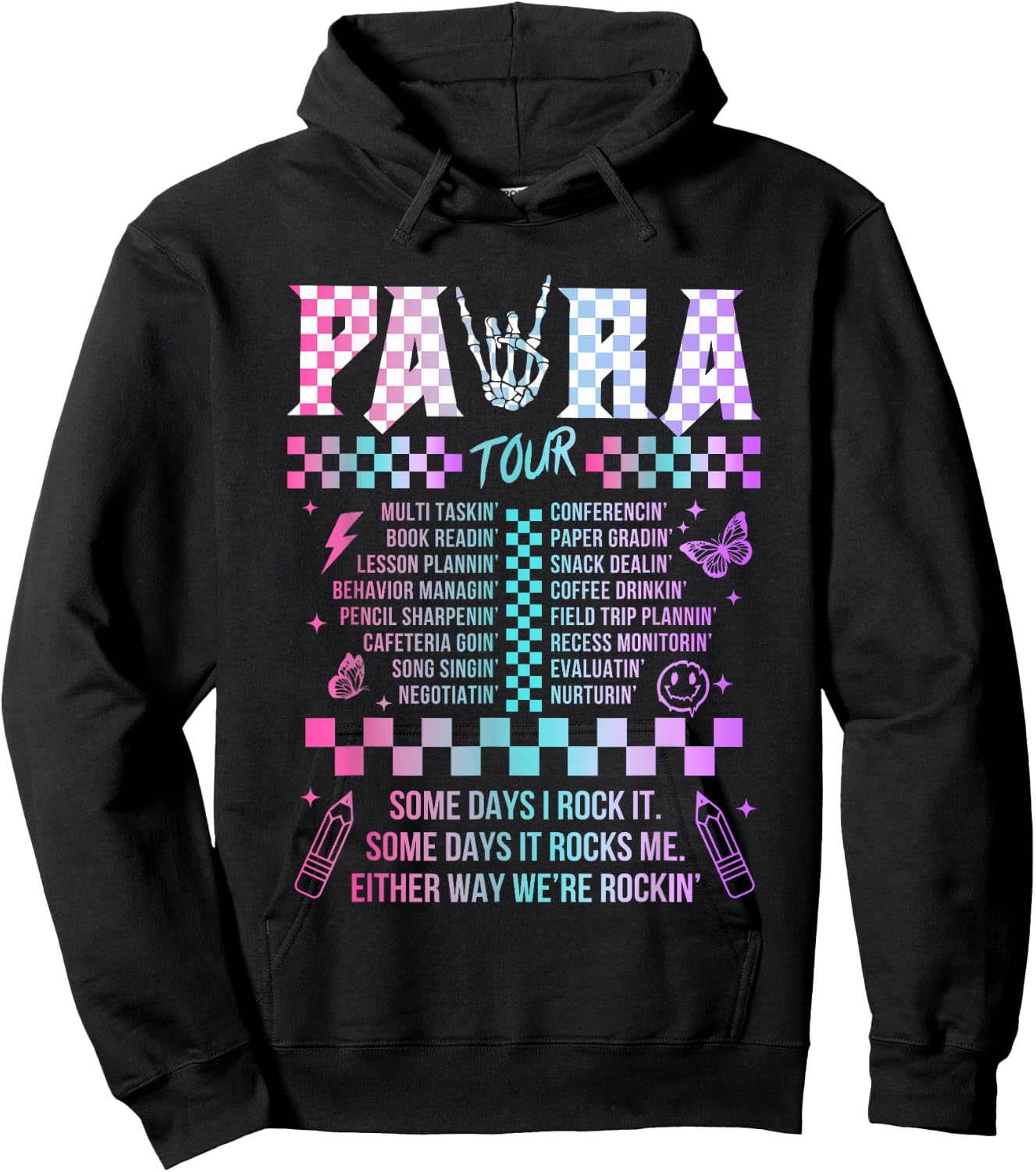 Para Some Days I Rock It Some Days It Rock Me Tour Para Life Hoodie - Hoodie | Black