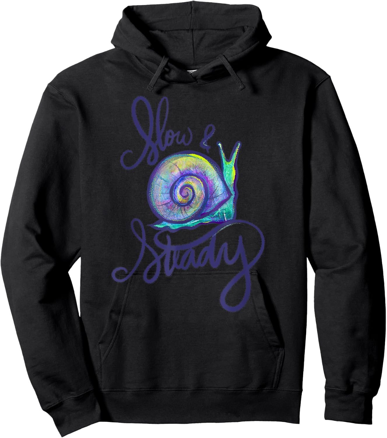 Slow and Steady Snail Hoodie - Hoodie | Black