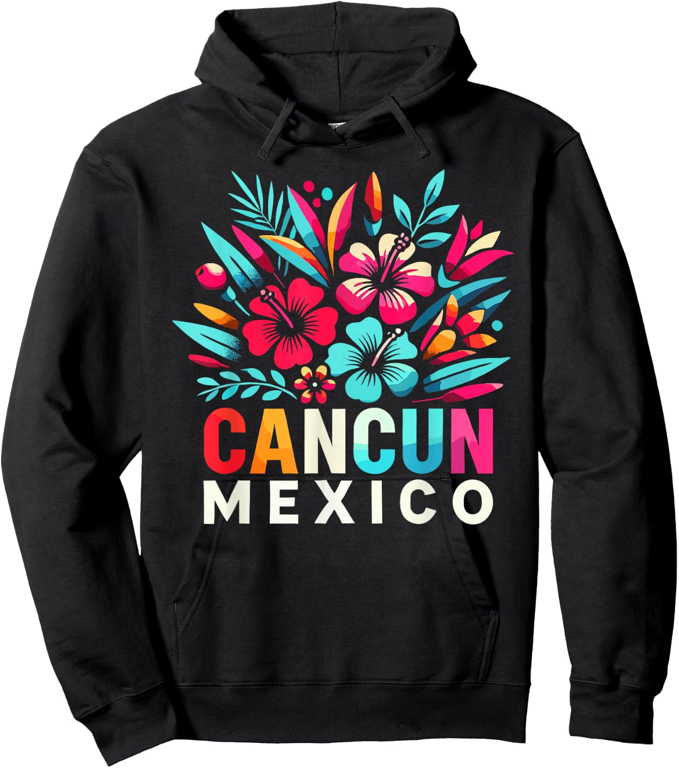 Cancun Mexico Flowers Mexico Cancun Cancun Hoodie - Hoodie | Black