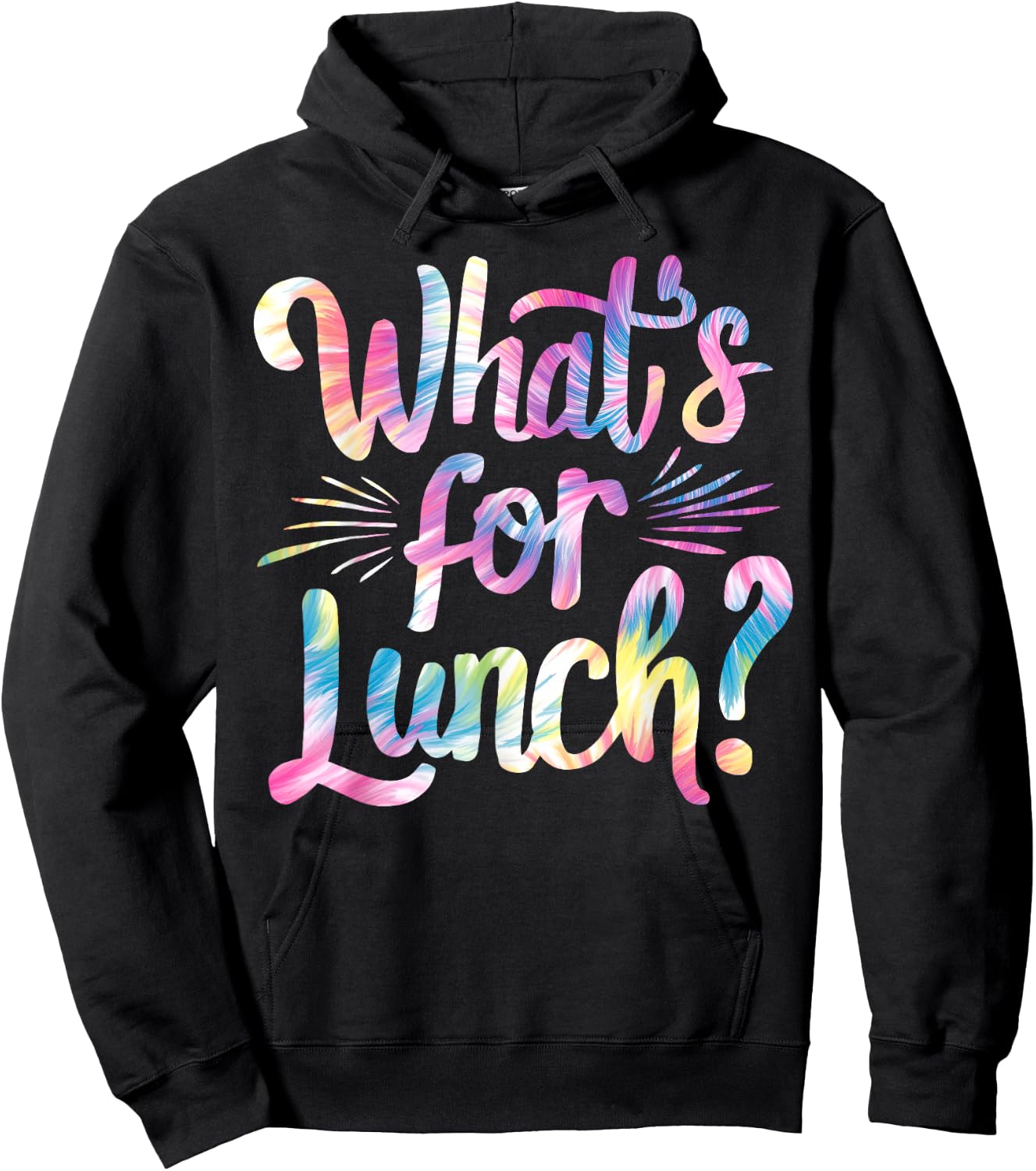 Lady What's For Lunch? Cooking And Kitchen Tie Dye Hoodie - Hoodie | Black