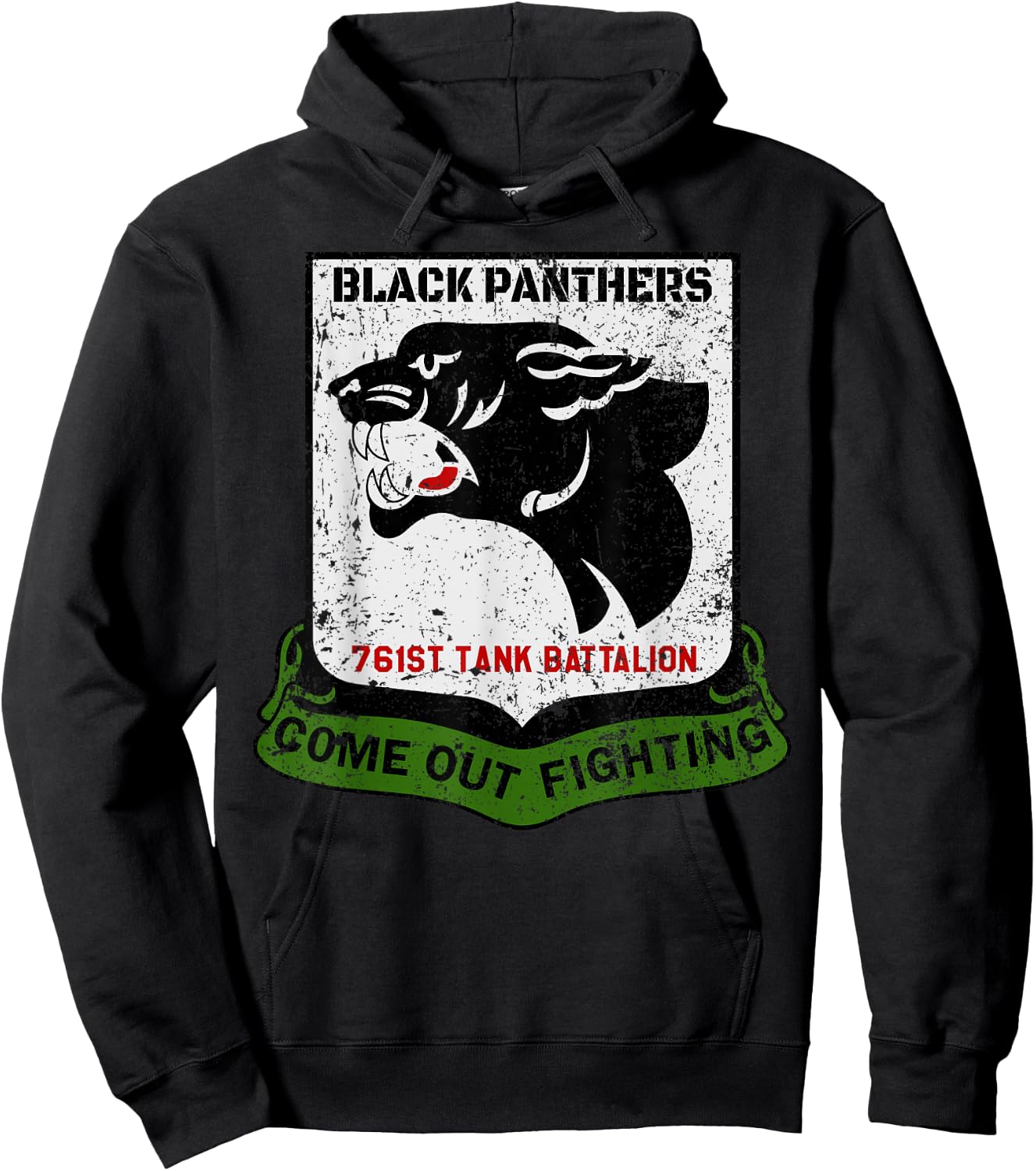 Black Panthers 761st Tank Battalion WW2 Tank Squadron Hoodie - Hoodie | Black