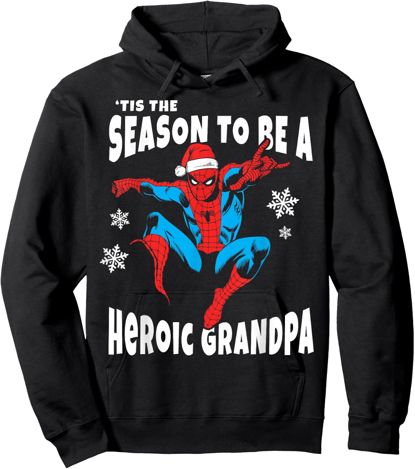 Marvel Spider-Man Season To Be A Heroic Grandpa Hoodie - Hoodie | Black