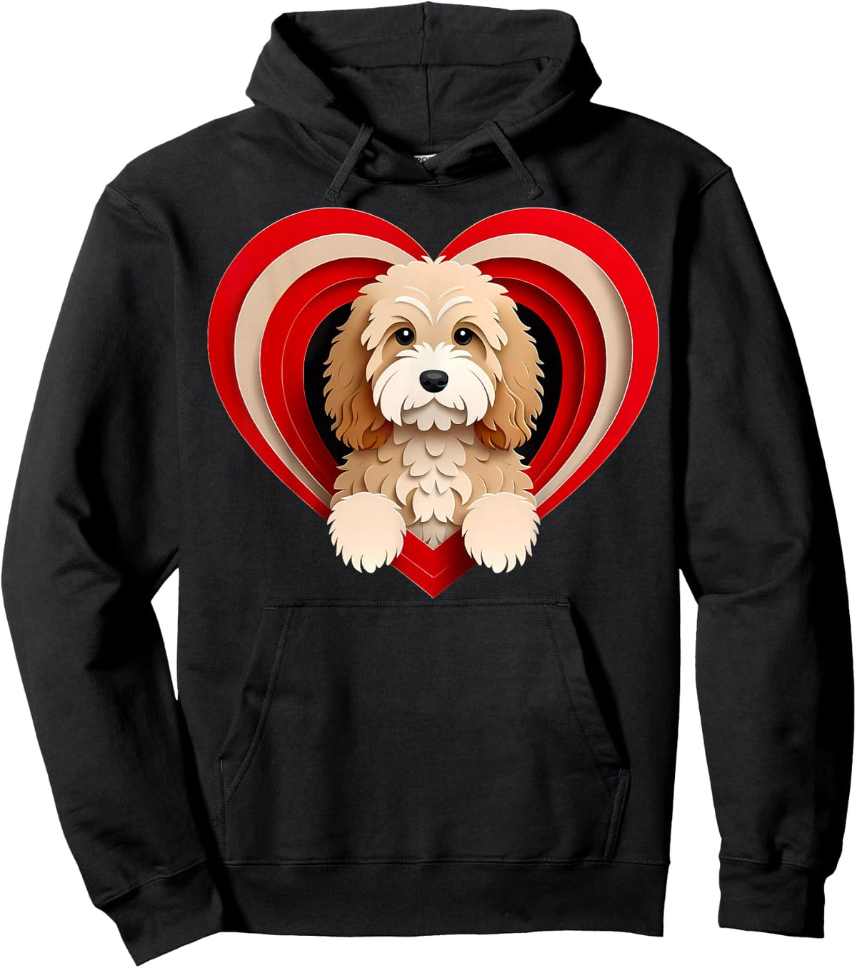 Cockapoo Heart Cute Puppy Dog Lover or Pet Owner Hoodie - Hoodie | Black