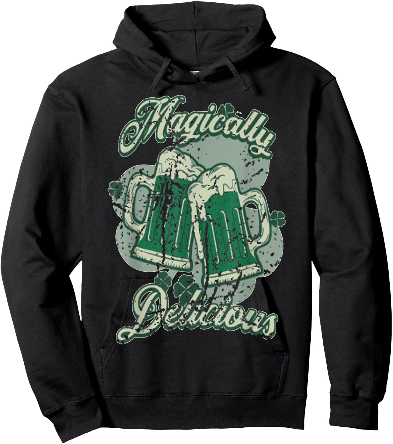 St Patricks Day Magically Delicious Beer Adult Party Top Hoodie - Hoodie | Black
