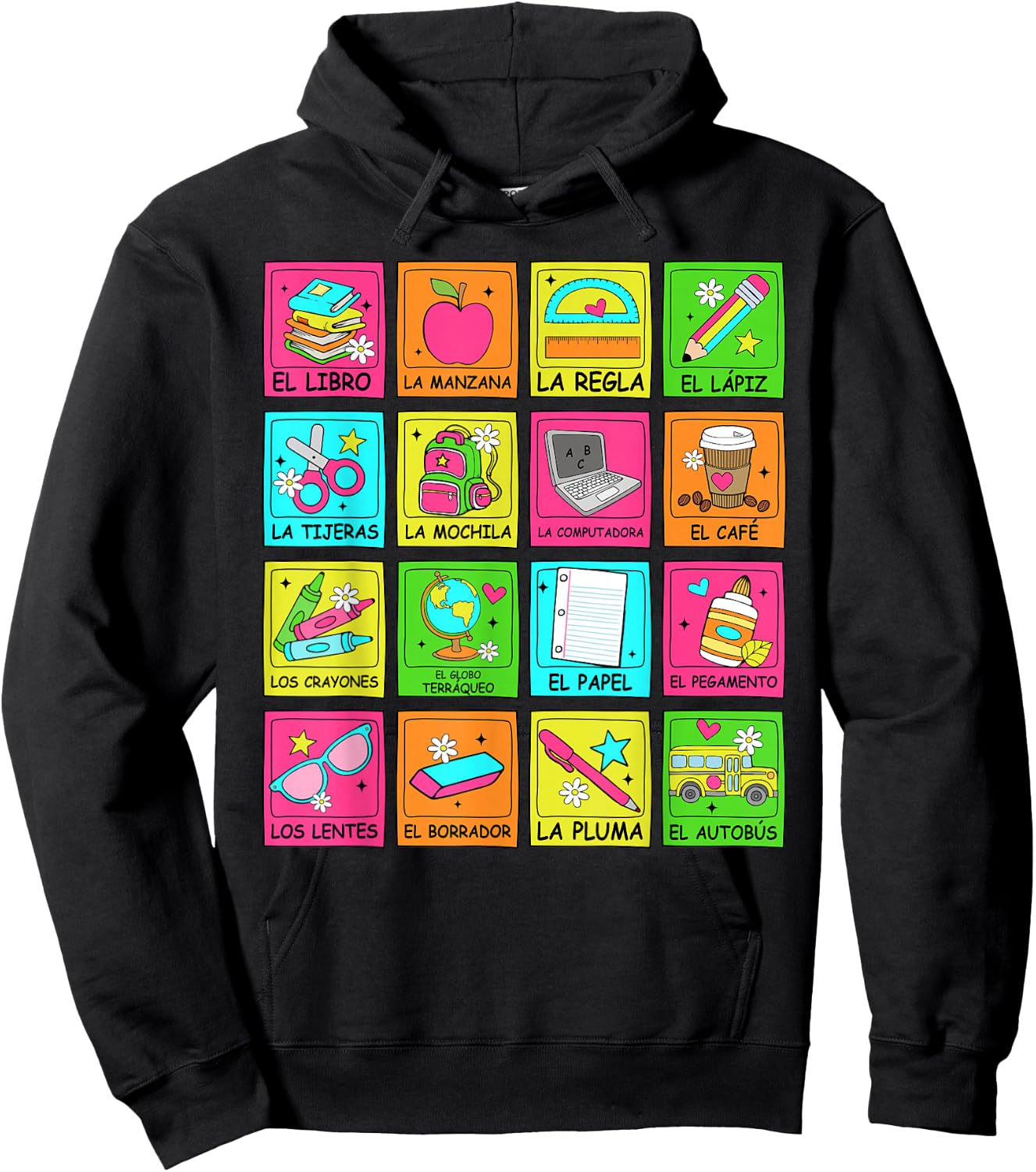 Maestra Bilingue Back To School Spanish Teacher Student Hoodie - Hoodie | Black