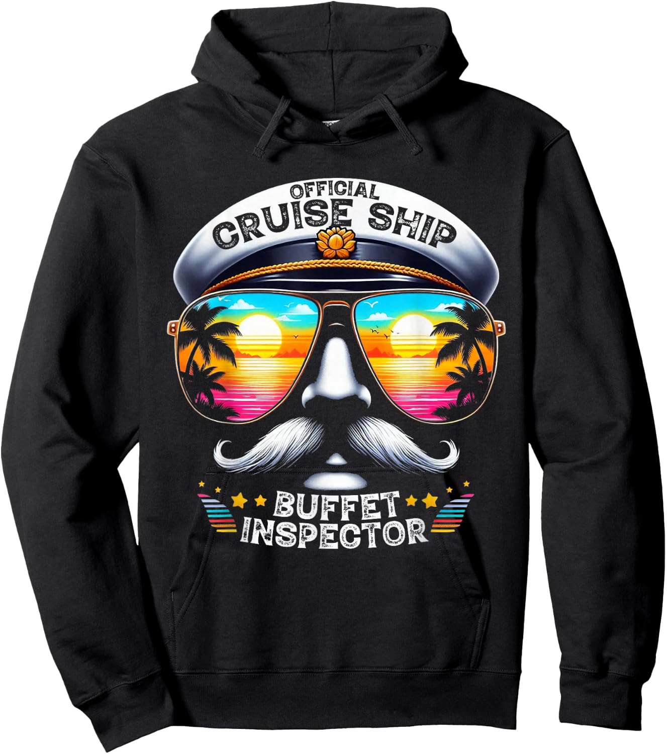 Official Cruise Ship Buffet Inspector Funny Cruise Men Women Hoodie - Hoodie | Black