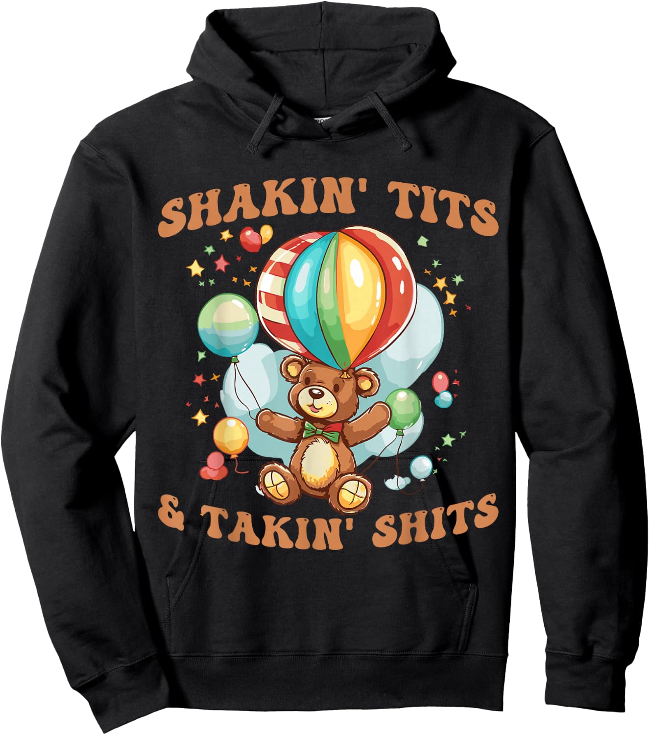 Shakin' Tits and Takin' Shits Funny Gifts Men Hoodie - Hoodie | Black