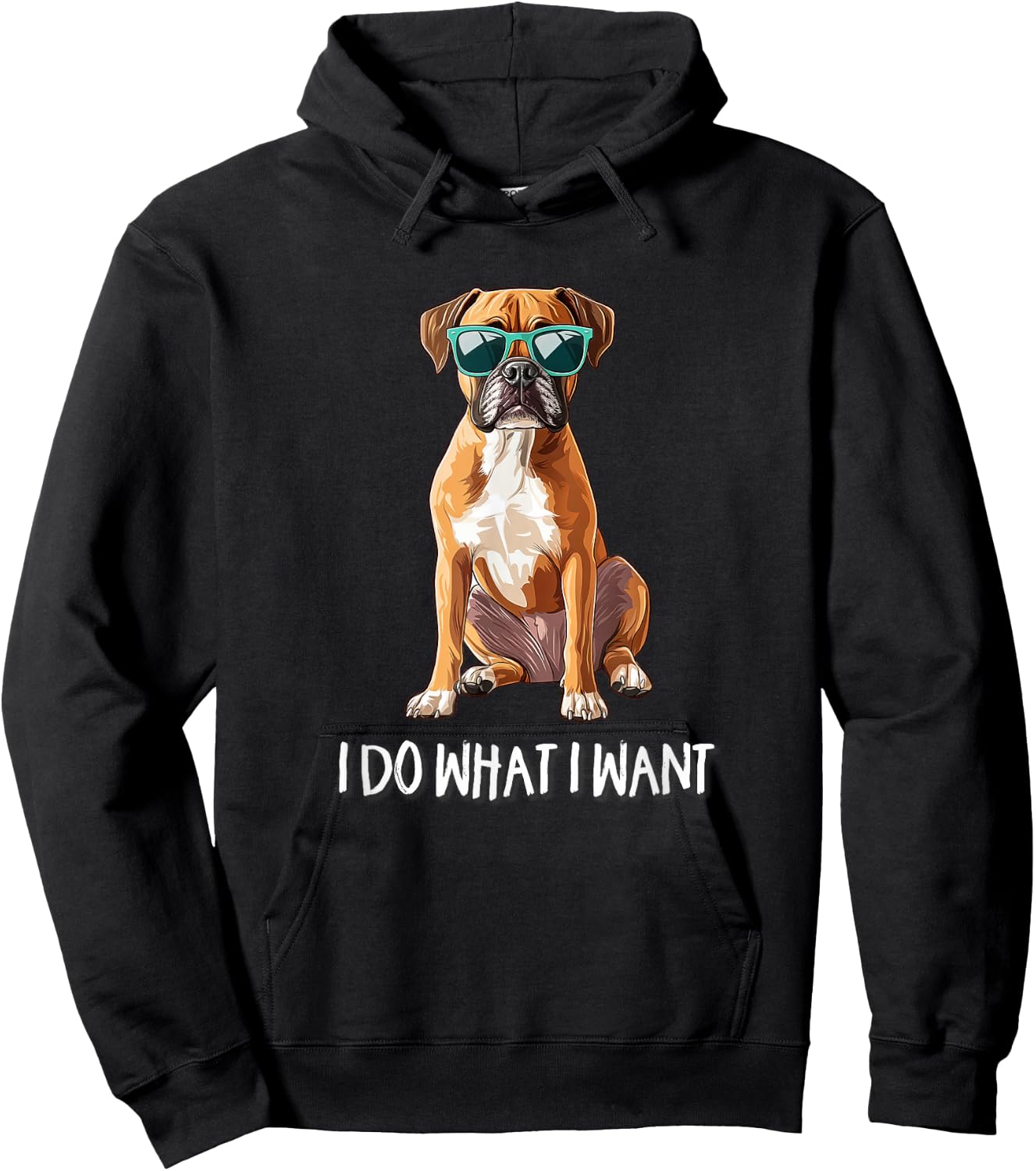 Kids Funny Do What I Want Boxer Dog Lover Hoodie - Hoodie | Black