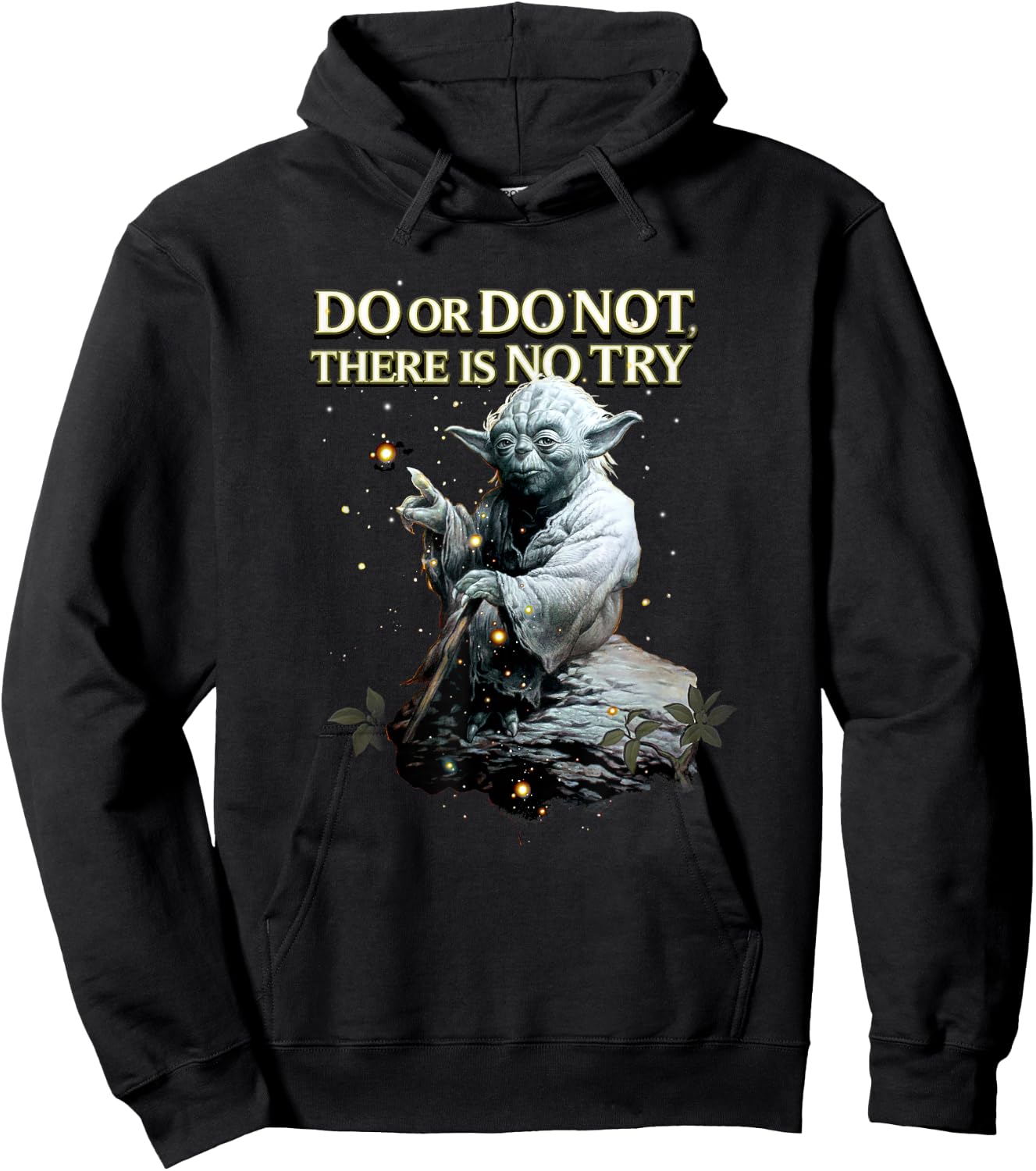Star Wars Classic Do Or Do Not There Is No Try Yoda Portrait Hoodie - Hoodie | Black
