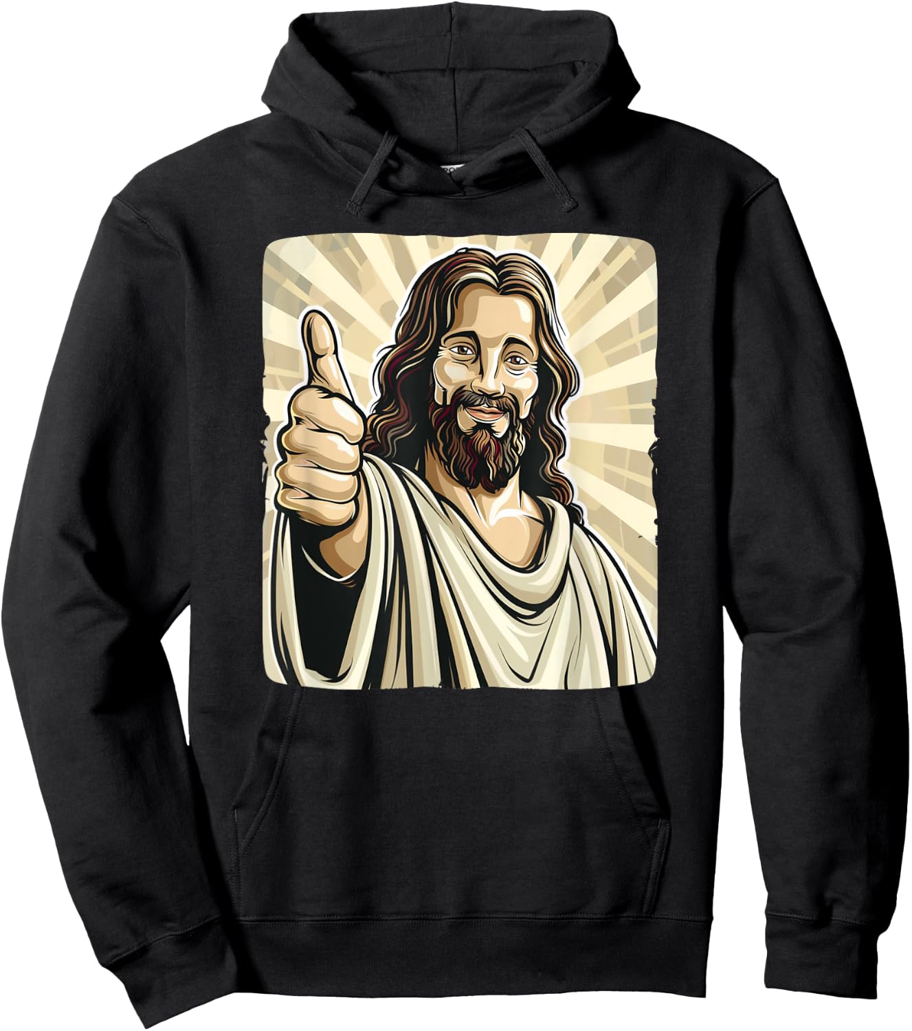 Funny thumb up with Jesus Christ Costume Hoodie - Hoodie | Black