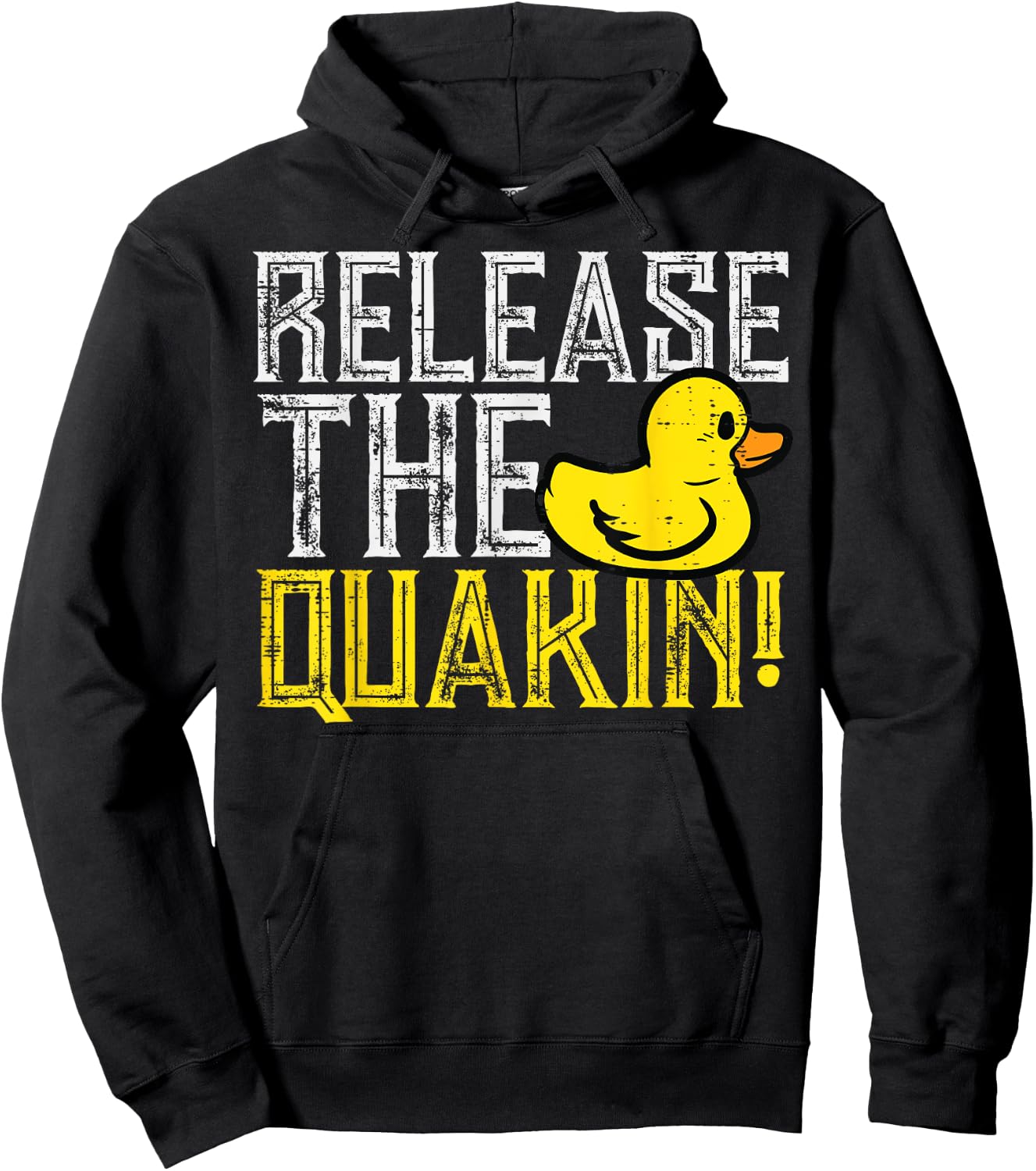 Rubber Duck Release The Quackin Funny Parody Men Women Kids Hoodie - Hoodie | Black