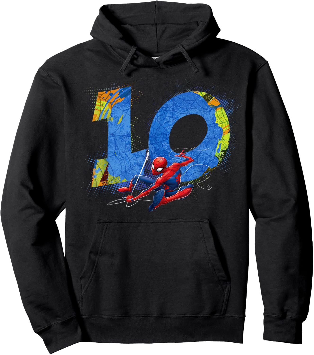 Marvel Super Heroes Spider-Man 10 Year Old Tenth Birthday Hoodie - Hoodie | Black
