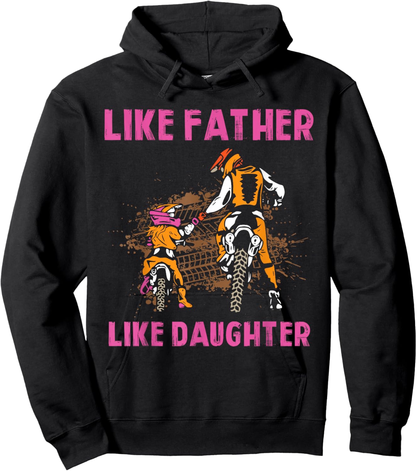 Like Father like Daughter Motocross Dirt Bike Rider Girl MX Hoodie - Hoodie | Black