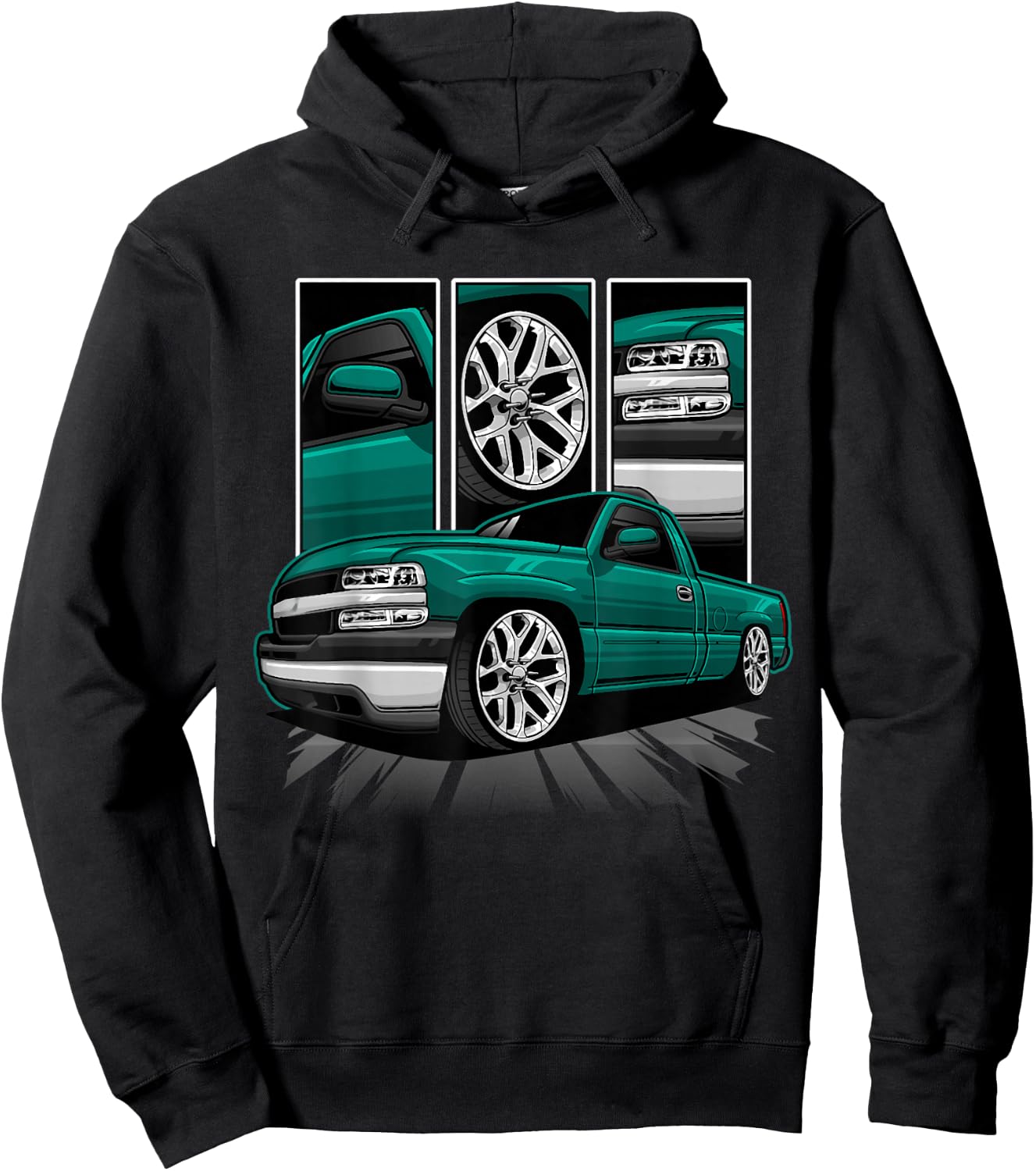 GMT800 1500 Truck 90S K1500 C1500 GMT400 Hoodie - Hoodie | Black