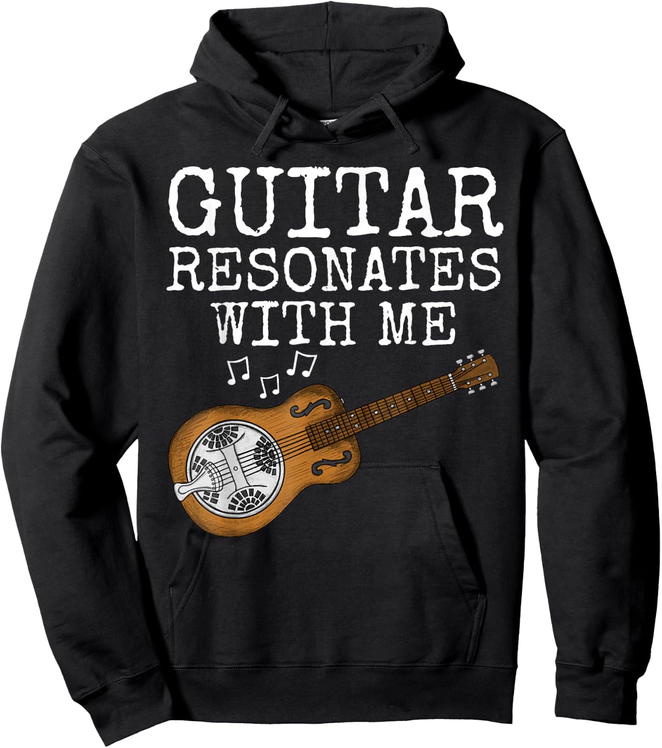 Guitar Resonates With Me, Resonator Guitar, Slide Guitarist Hoodie - Hoodie | Black