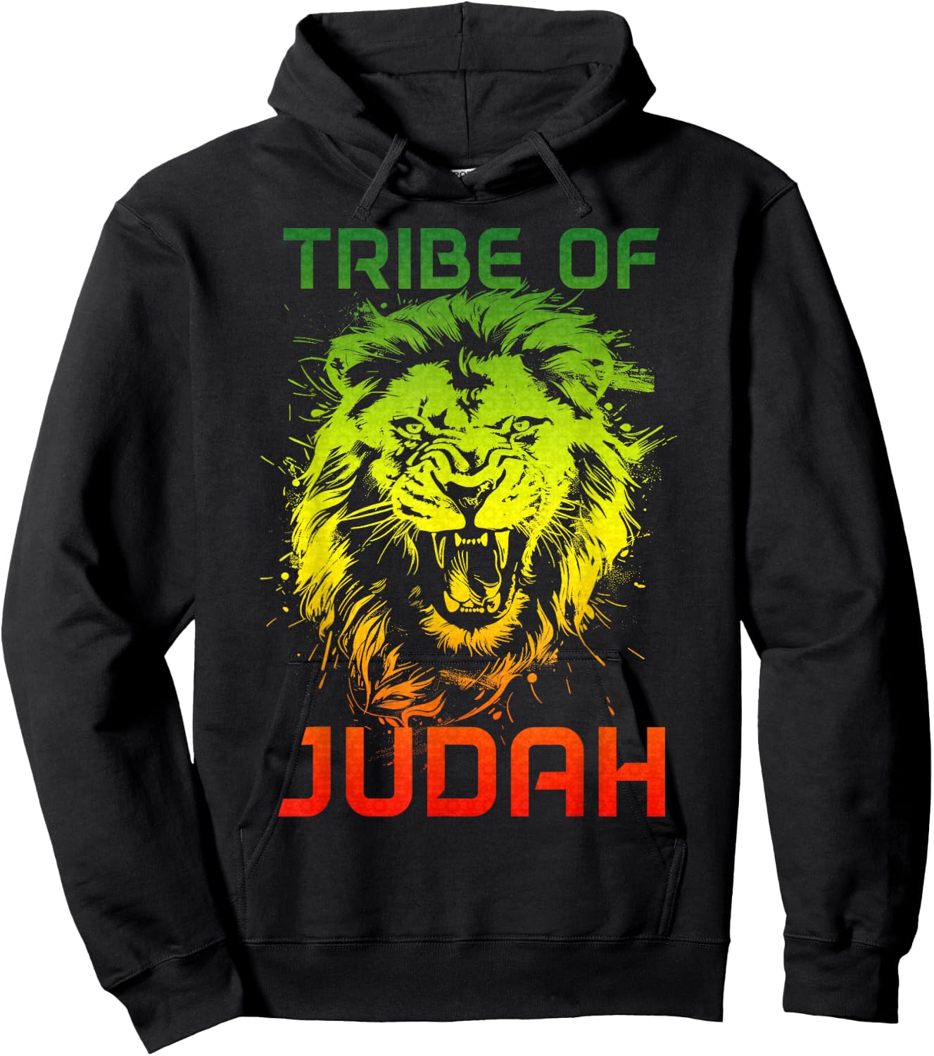 Lion Of Judah Tribe Hebrew Israelite Reggae African YHWH Hoodie - Hoodie | Black