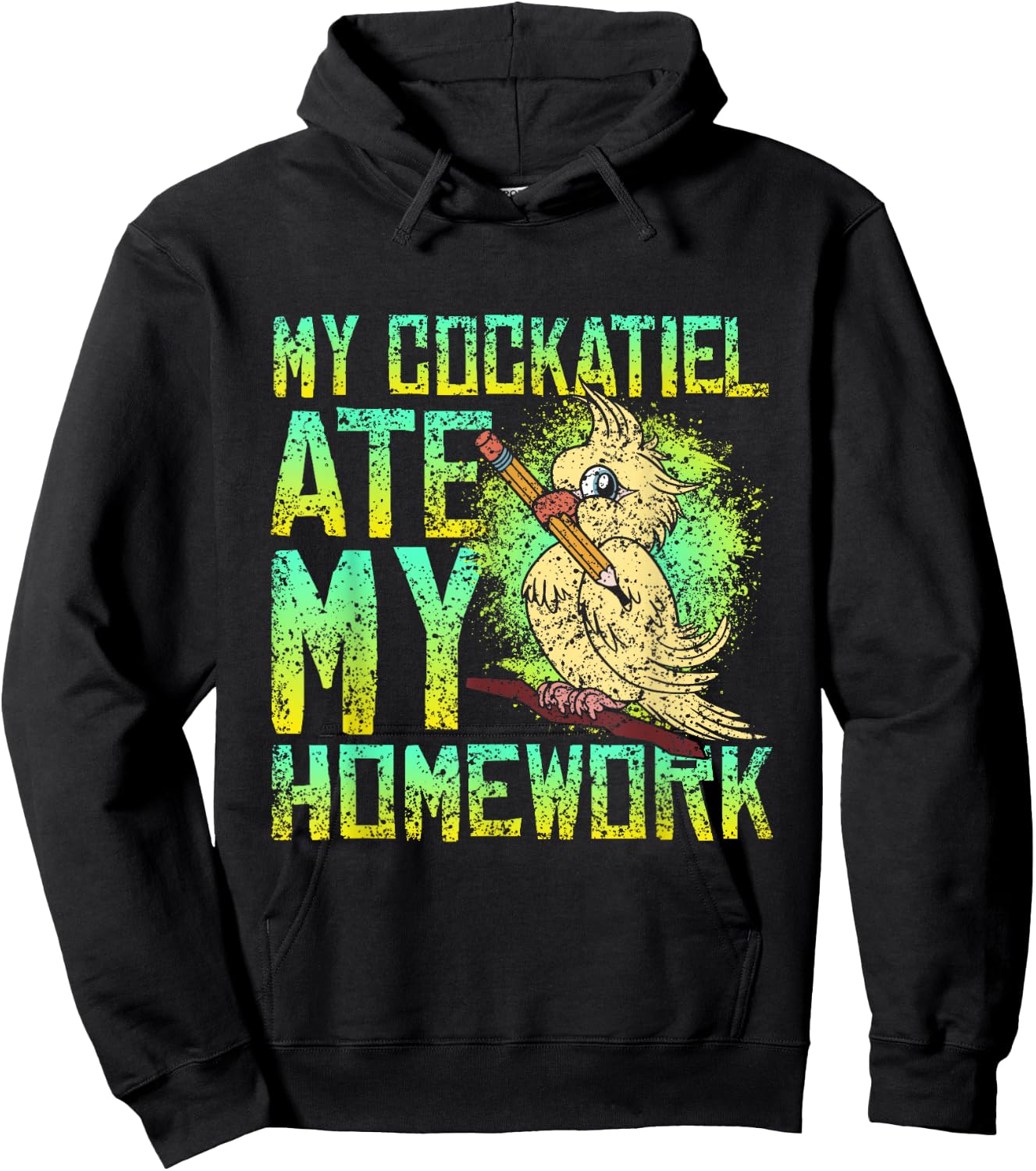 Lover Cockatiels Pets Cockatiel Birds -Child , Black, Small, Short Sleeve, , Classic Fit, Cockatiel Print, Humor, Holiday, Pet-Themed, All Seasons Hoodie - Hoodie | Black