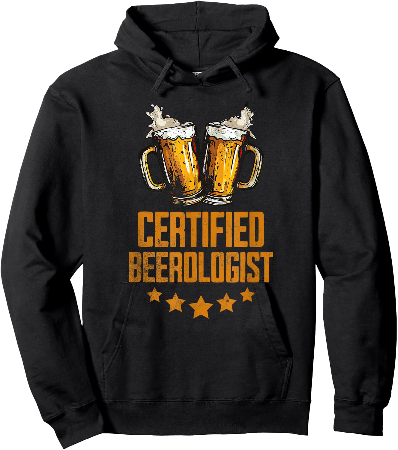 Certified Beerologist Funny Expert Beer Lover Hoodie - Hoodie | Black